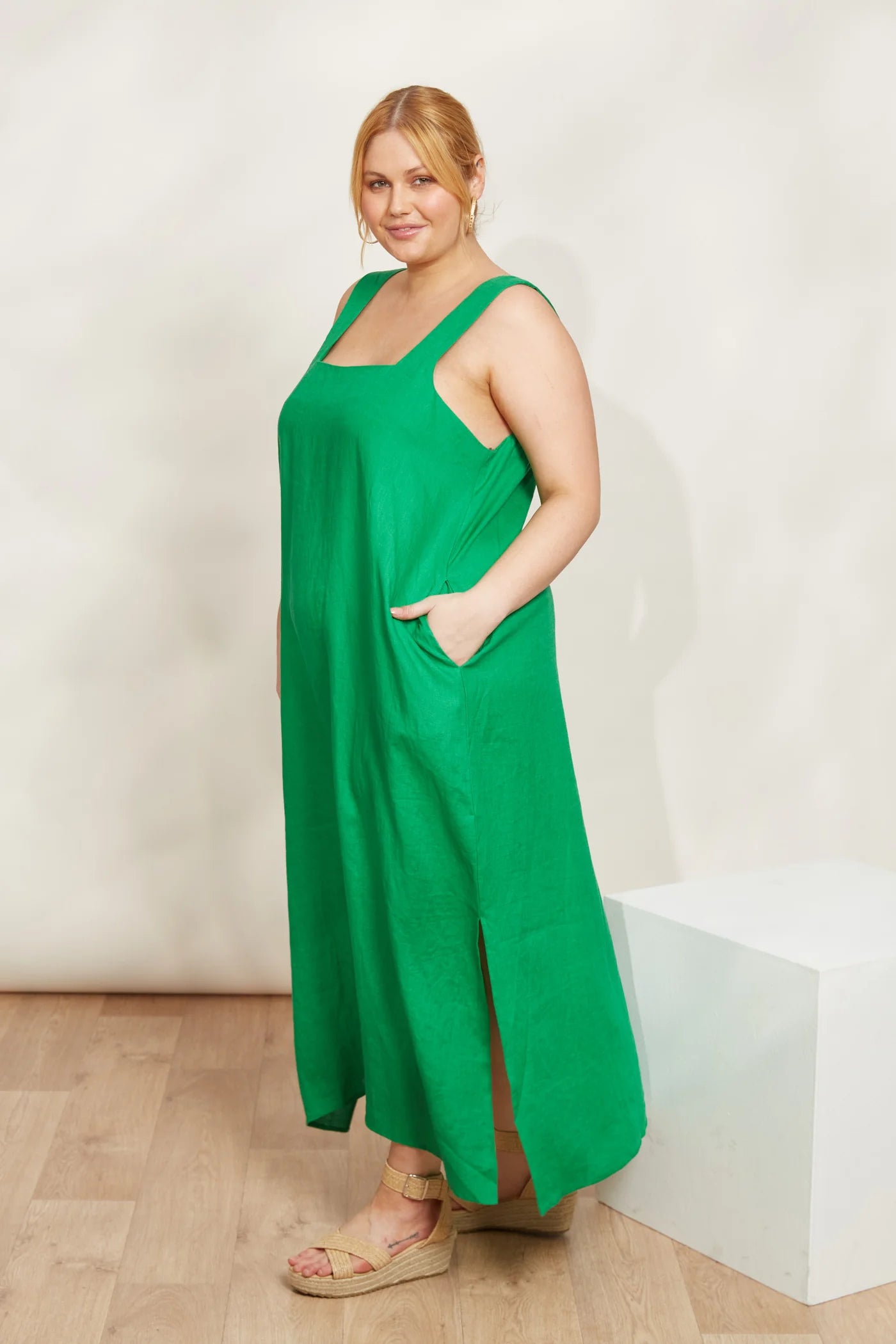 Eb & Ive Halcyon Tank Dress Emerald