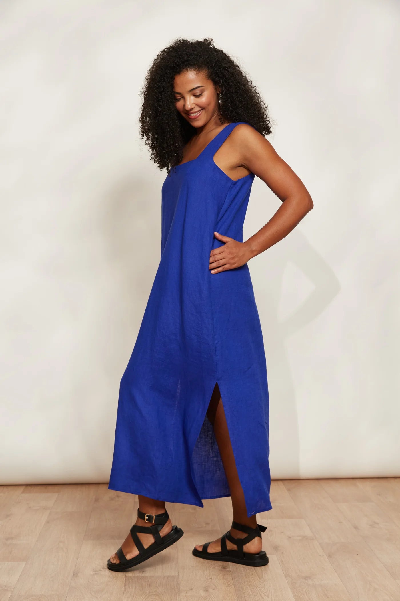 Eb & Ive Halcyon Tank Dress Cobalt