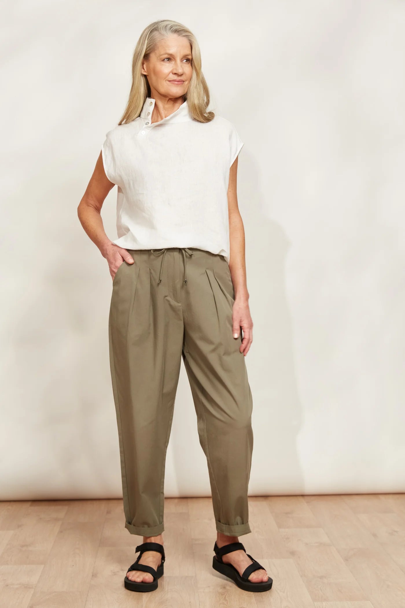 Eb & Ive La Plage Pant Khaki