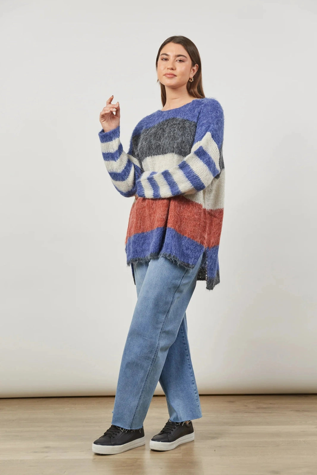 Isle of Mine Serene Stripe Jumper Azure OS