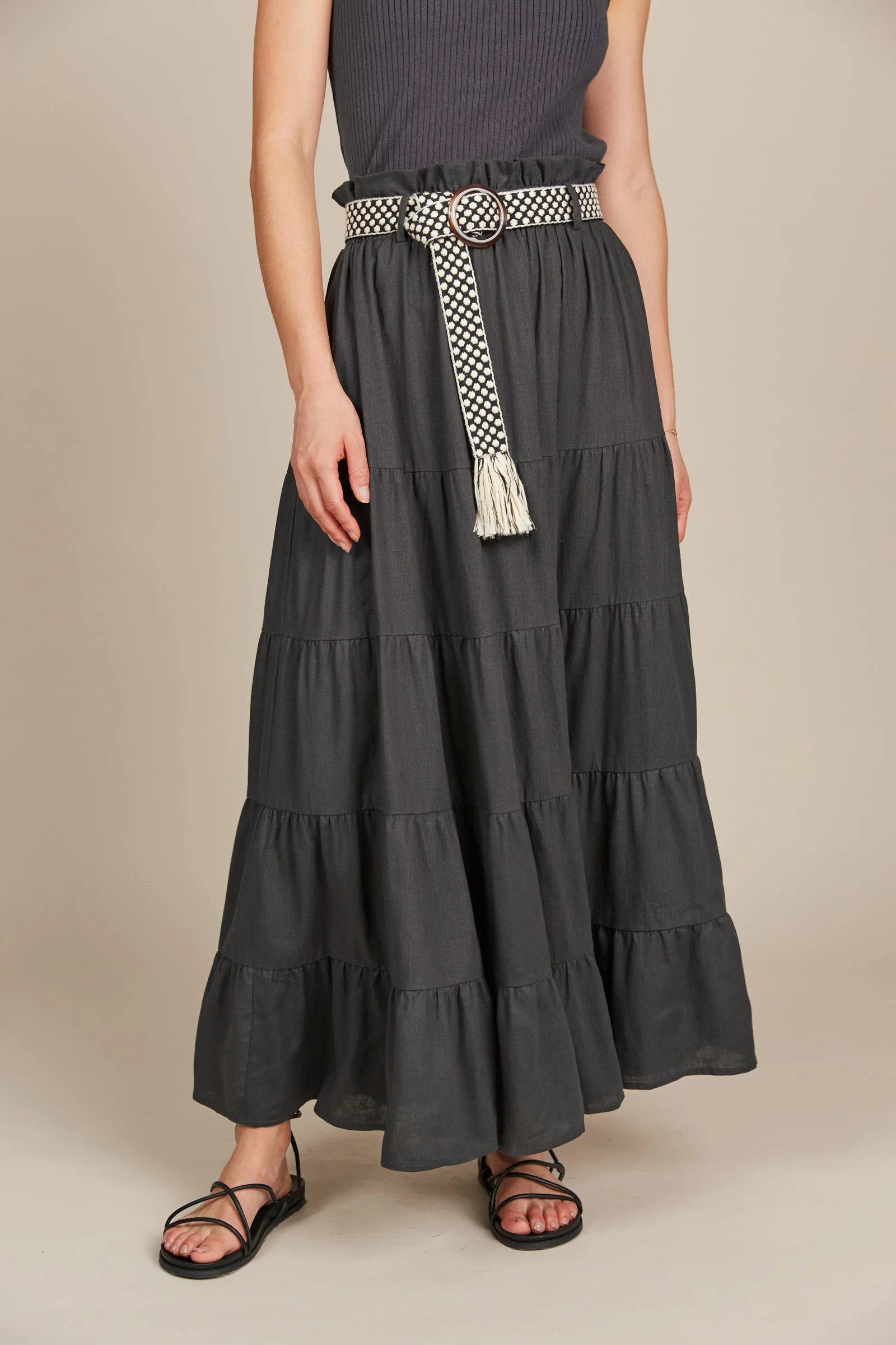 Isle of Mine Amelie Maxi Skirt Graphite