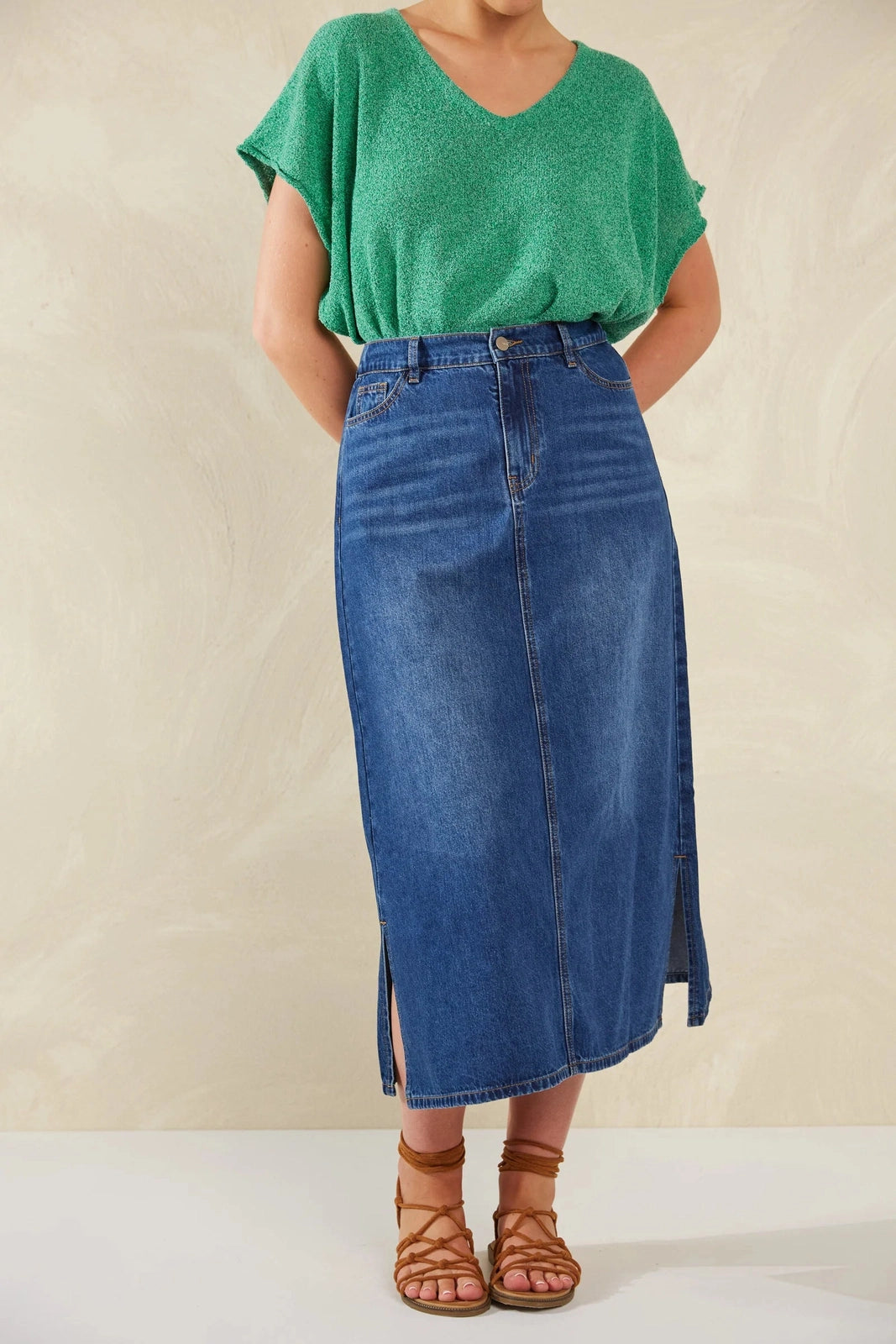 Haven Dalton Denim Skirt Indigo