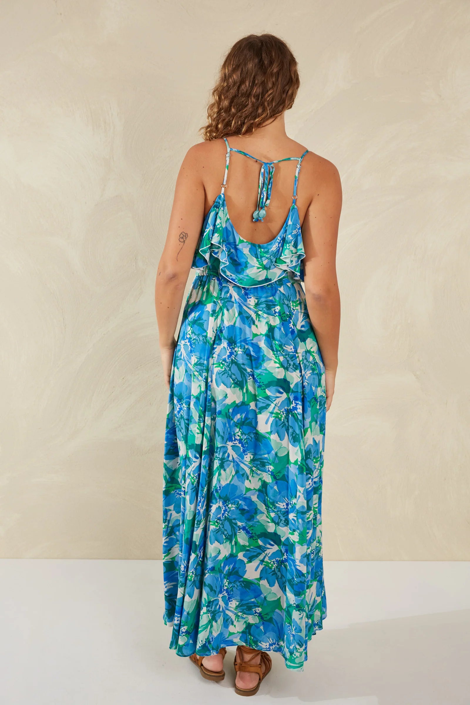 Haven Lipari Frill Maxi Dress Petali