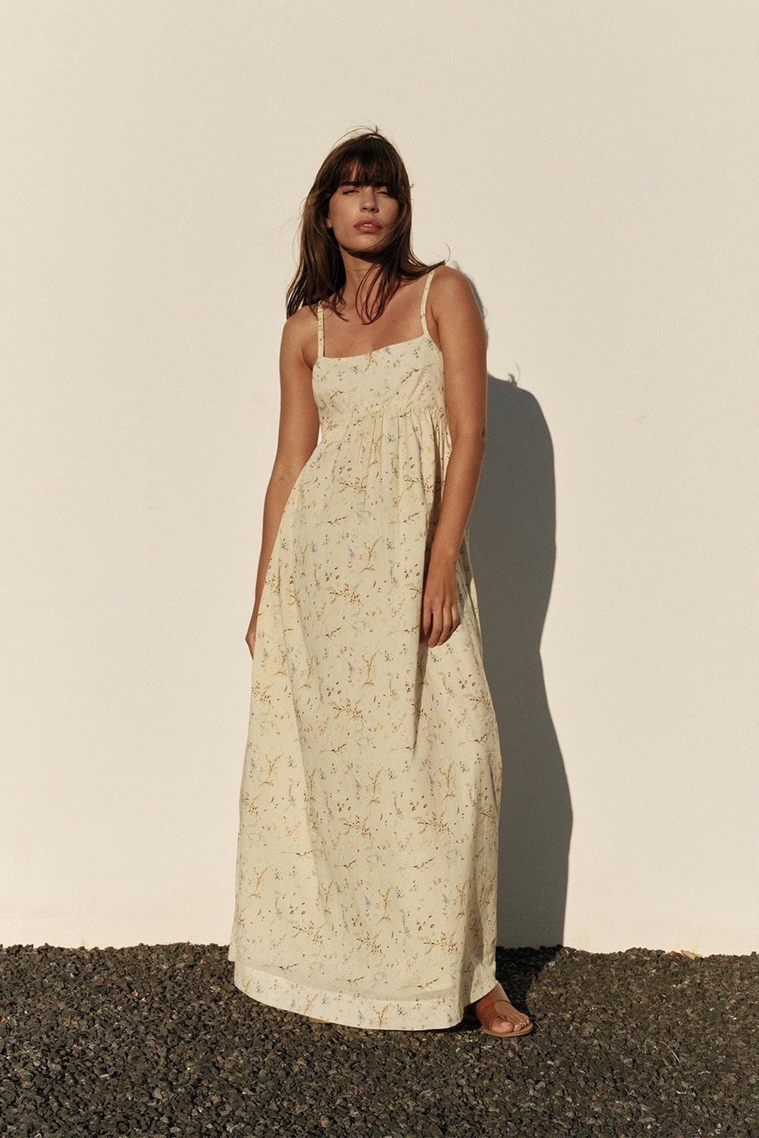 Indi & Cold AD150 Cotton Voile Dress Vanilla
