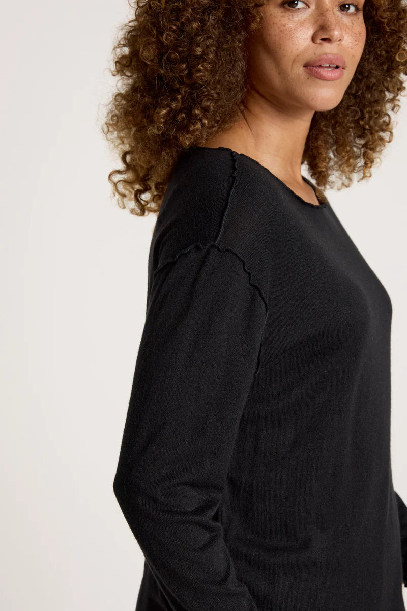 Eb & Ive Aria Long Sleeve Top Black
