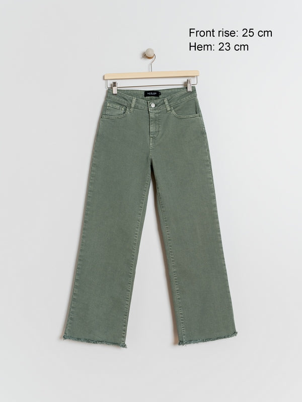 Indi + Cold Fringed Harry Pant Green