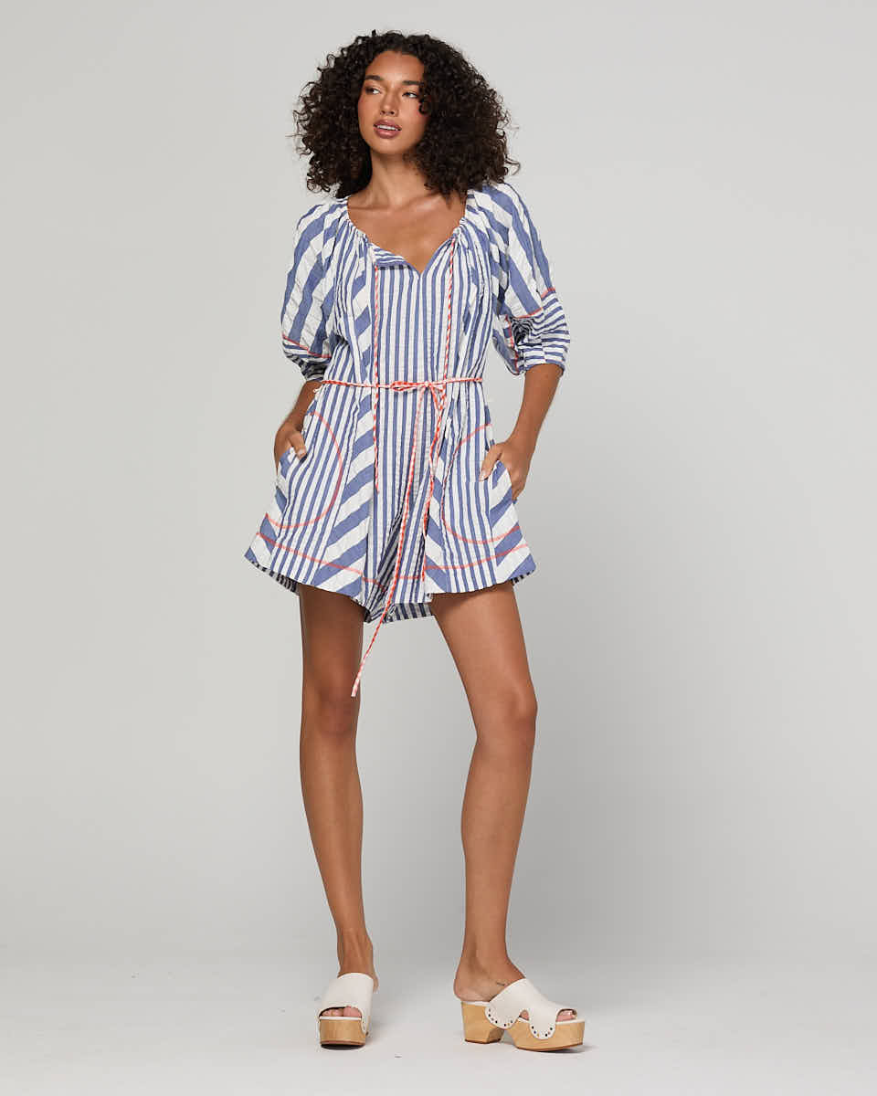 Boom Shankar Lucia Playsuit Ocean Stripe