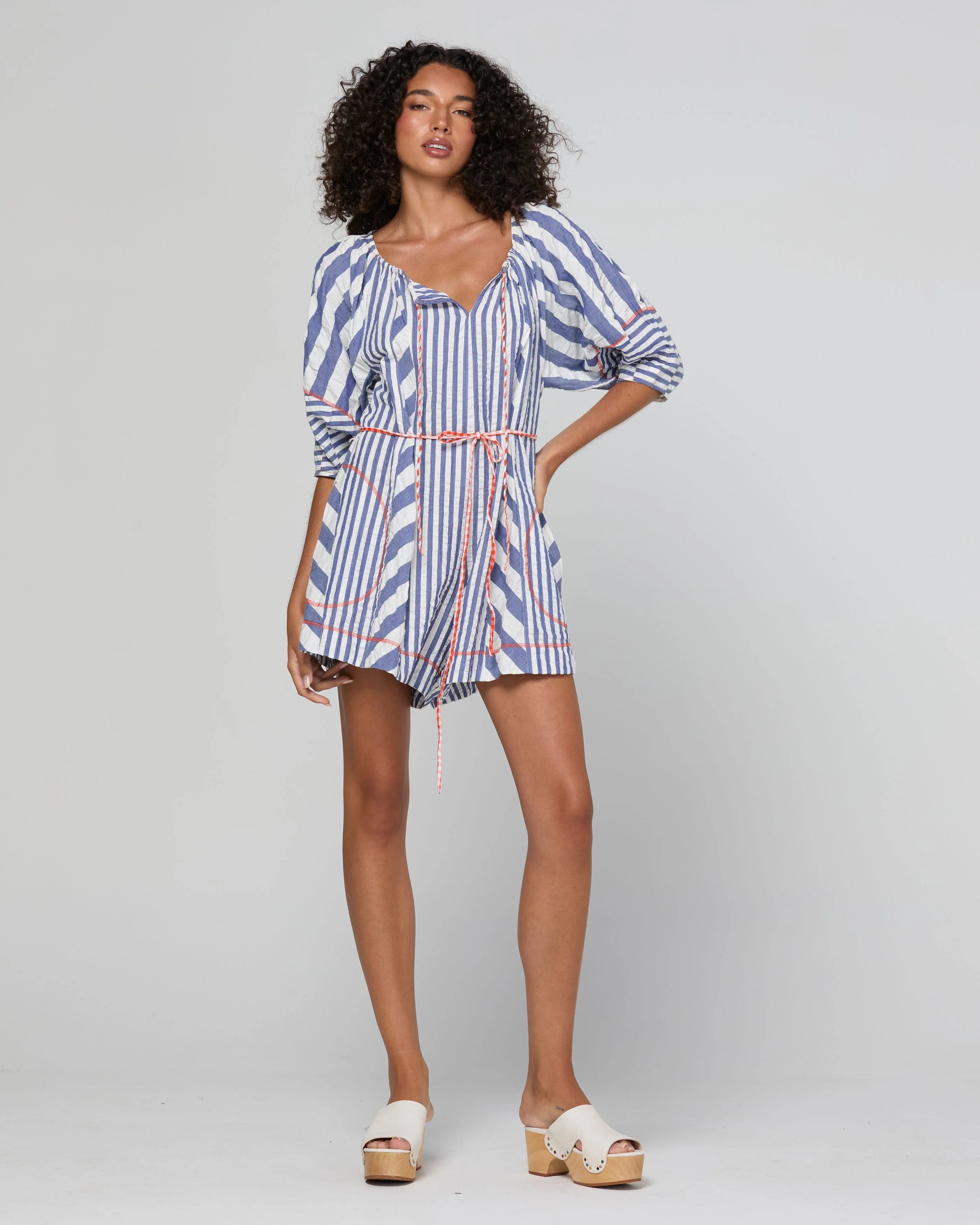 Boom Shankar Lucia Playsuit Ocean Stripe