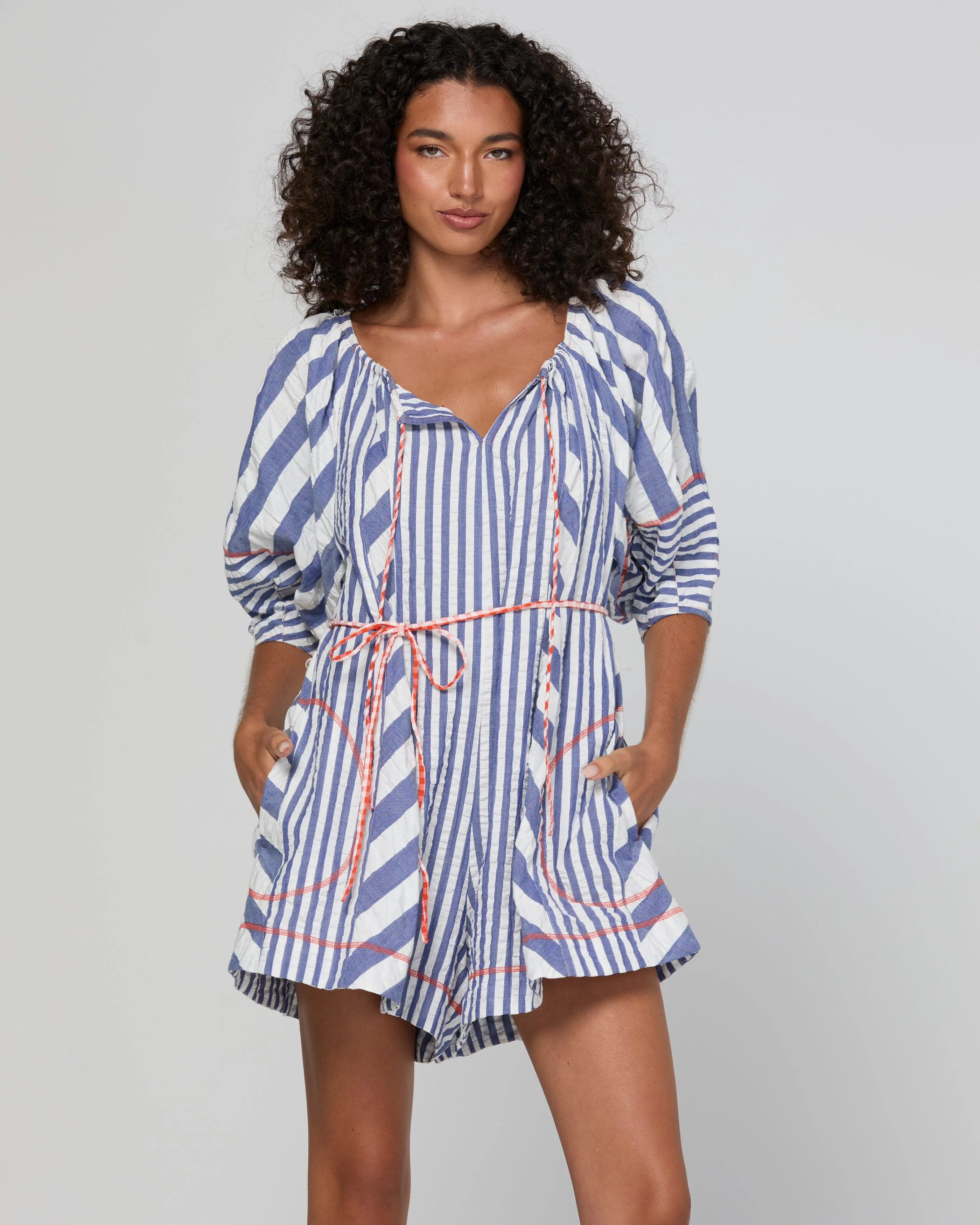 Boom Shankar Lucia Playsuit Ocean Stripe
