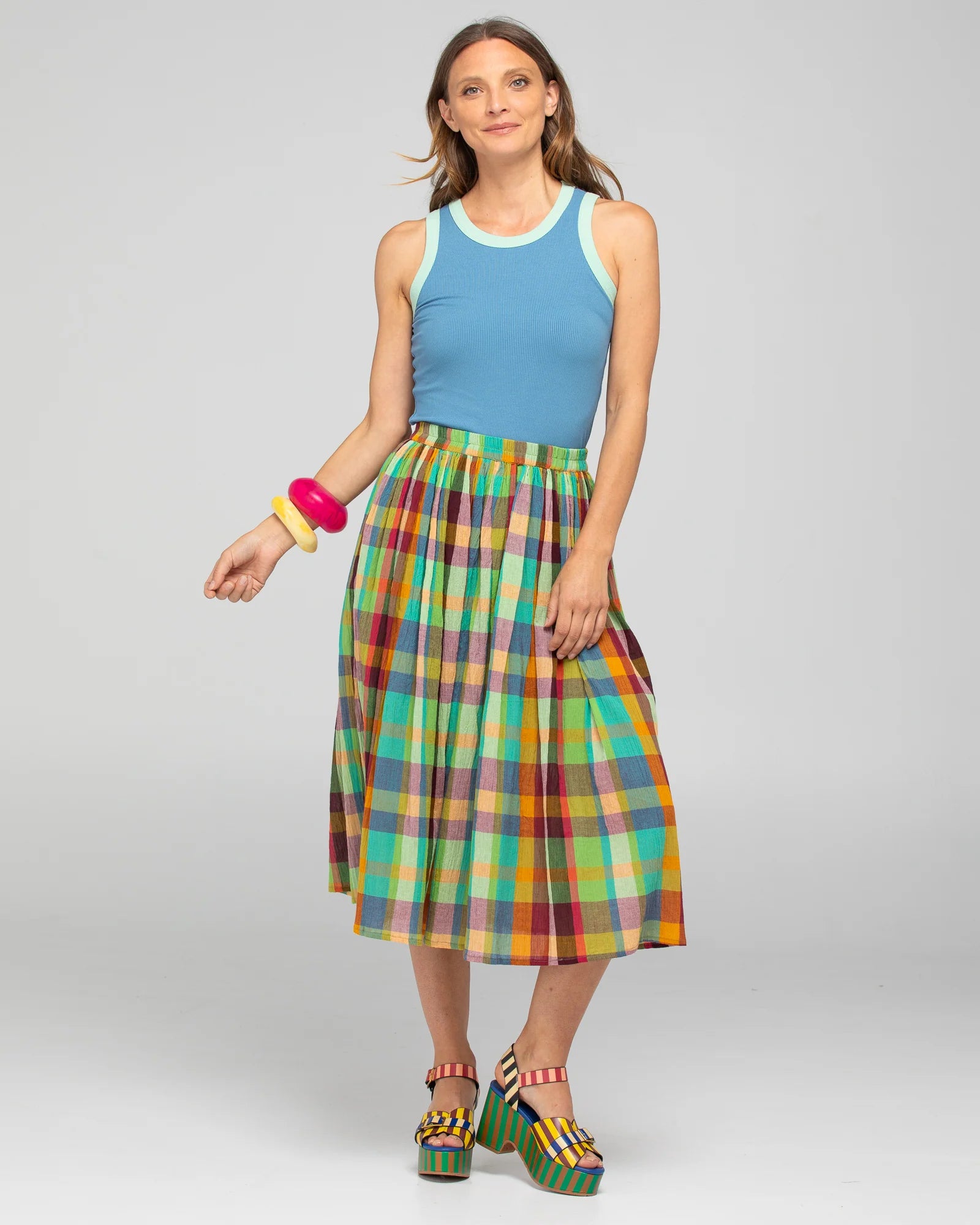 Boom Shankar Bellissimo Tank Top Dusty Blue