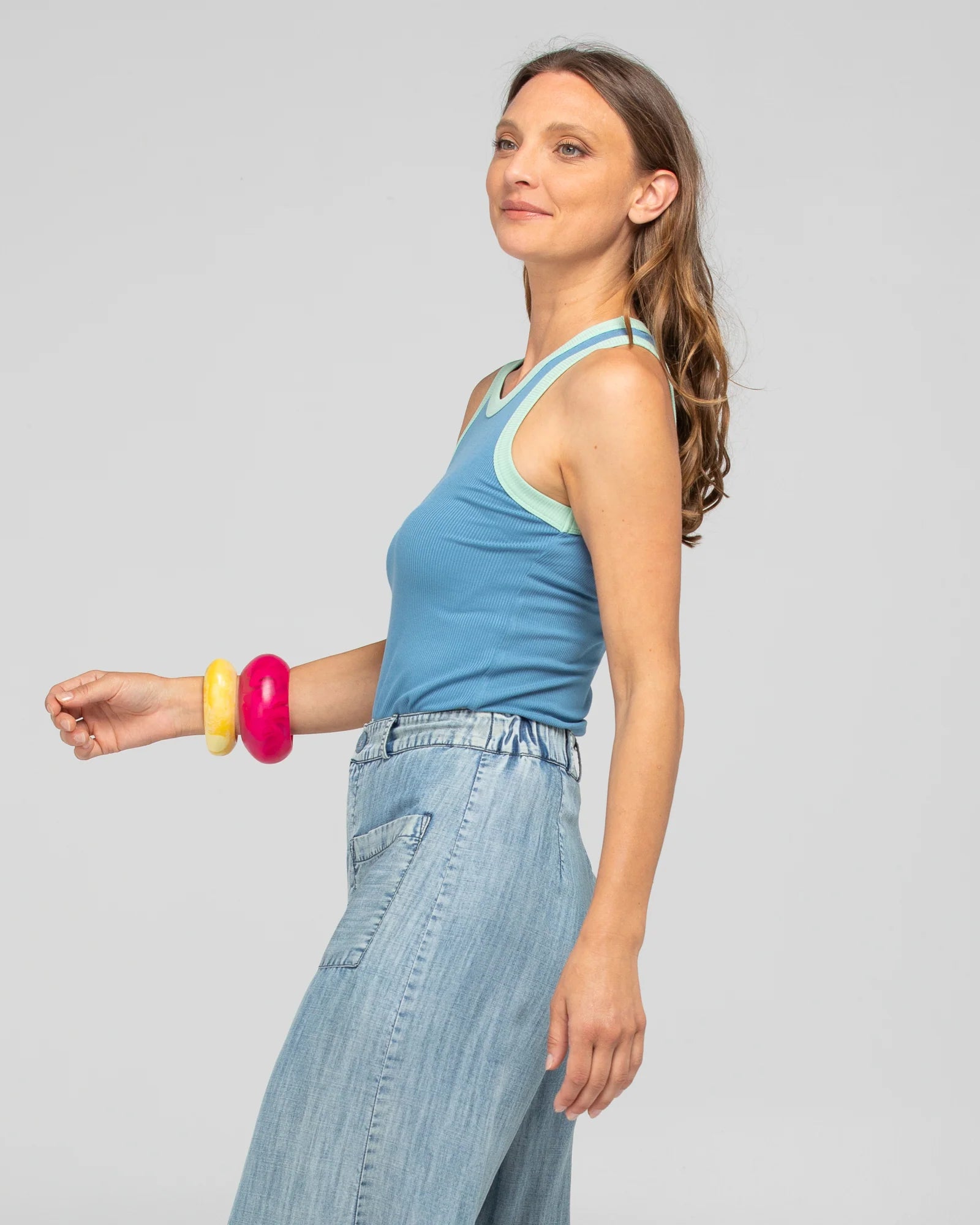 Boom Shankar Bellissimo Tank Top Dusty Blue