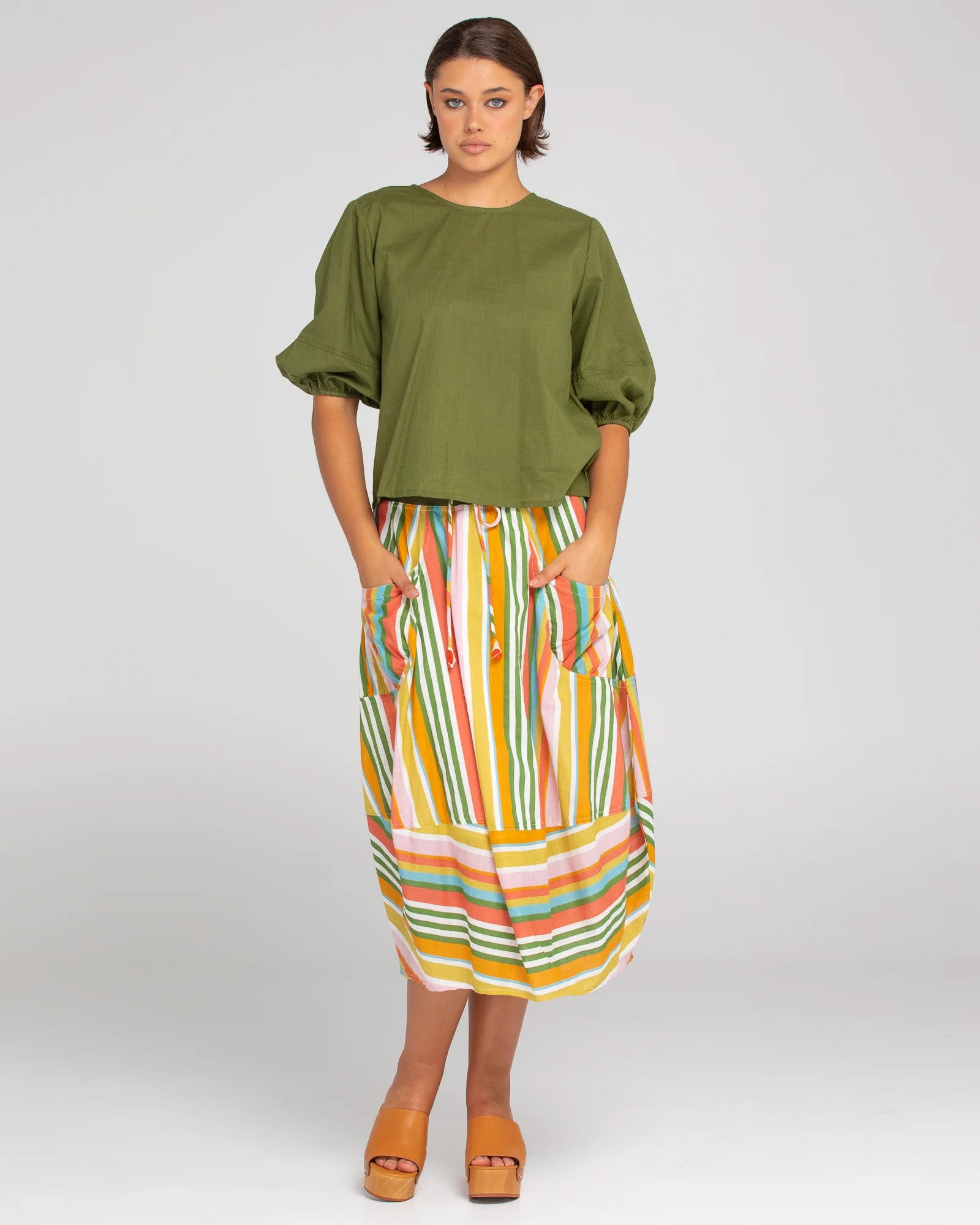 Boom Shankar Ailana Stripe Guru Skirt