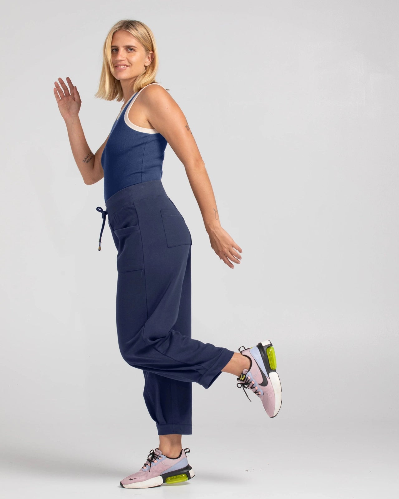 Boom Shankar Bellissimo Tank Top Navy/Ecru