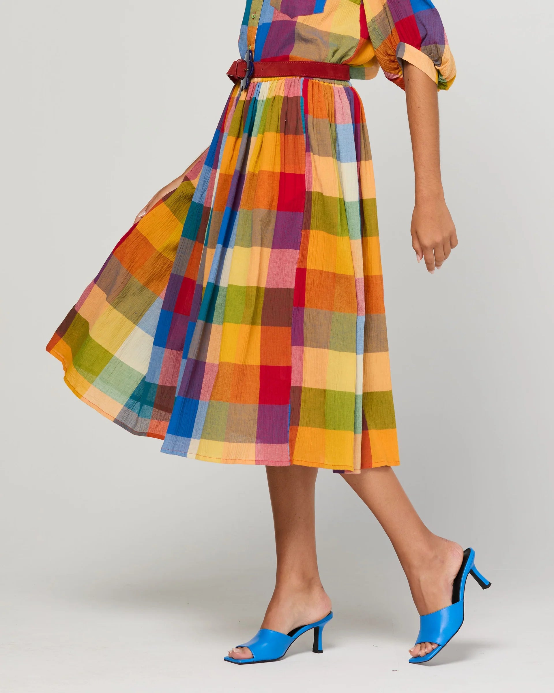 Boom Shankar Sami Skirt Kingston Check