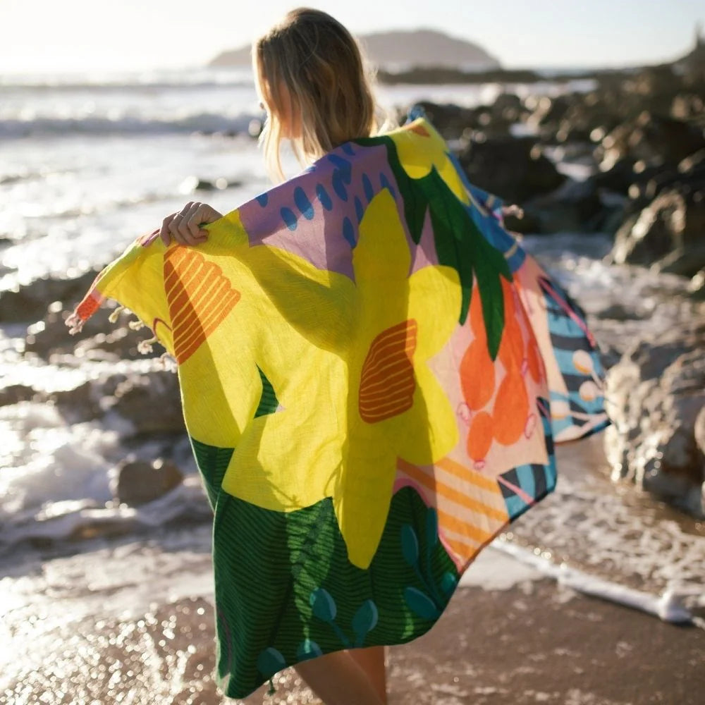 Crissie Rodda Cotton Beach Towel Lushly