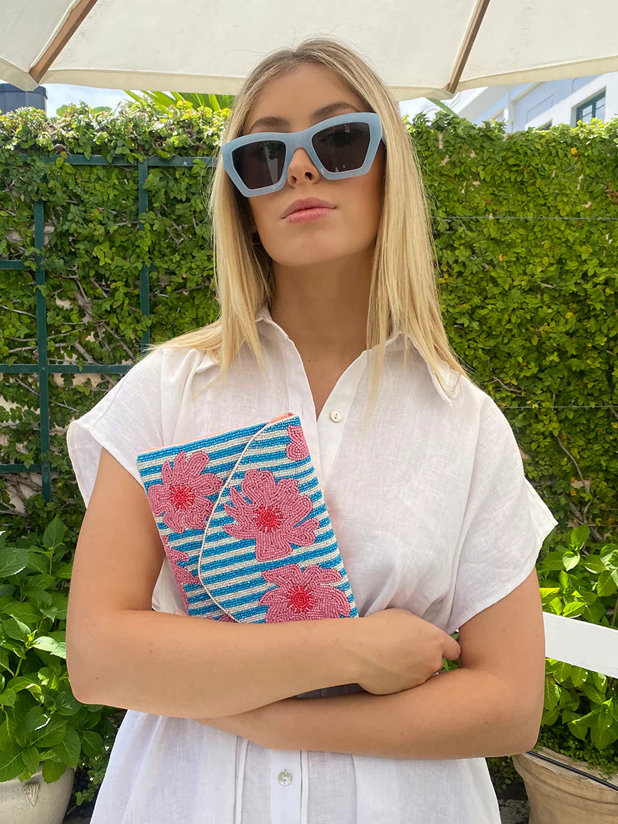 Dark Hampton Beaded Bag Petit Fleur