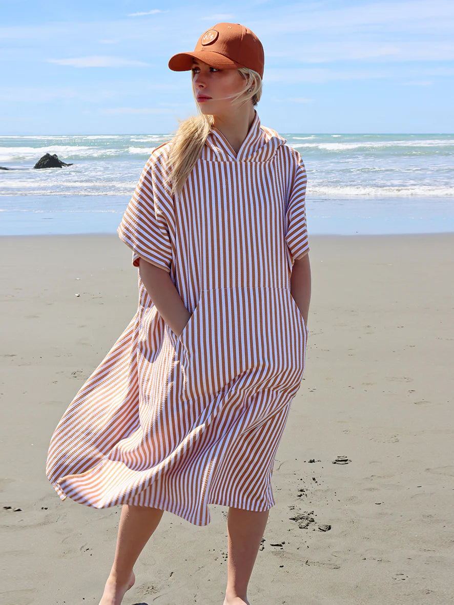 Dark Hampton Hooded Towel The Montauk Tan