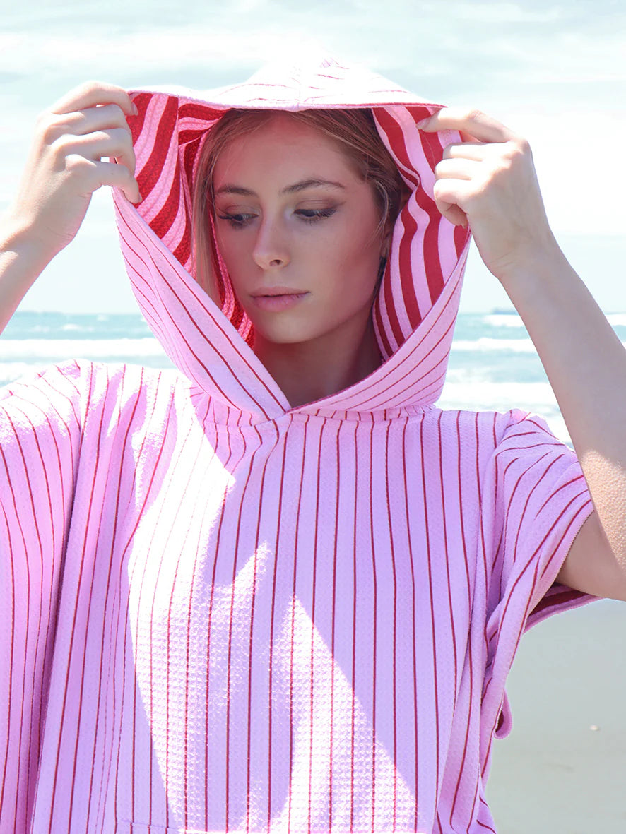 Dark Hampton Hooded Towel The Sag Harbour Pink
