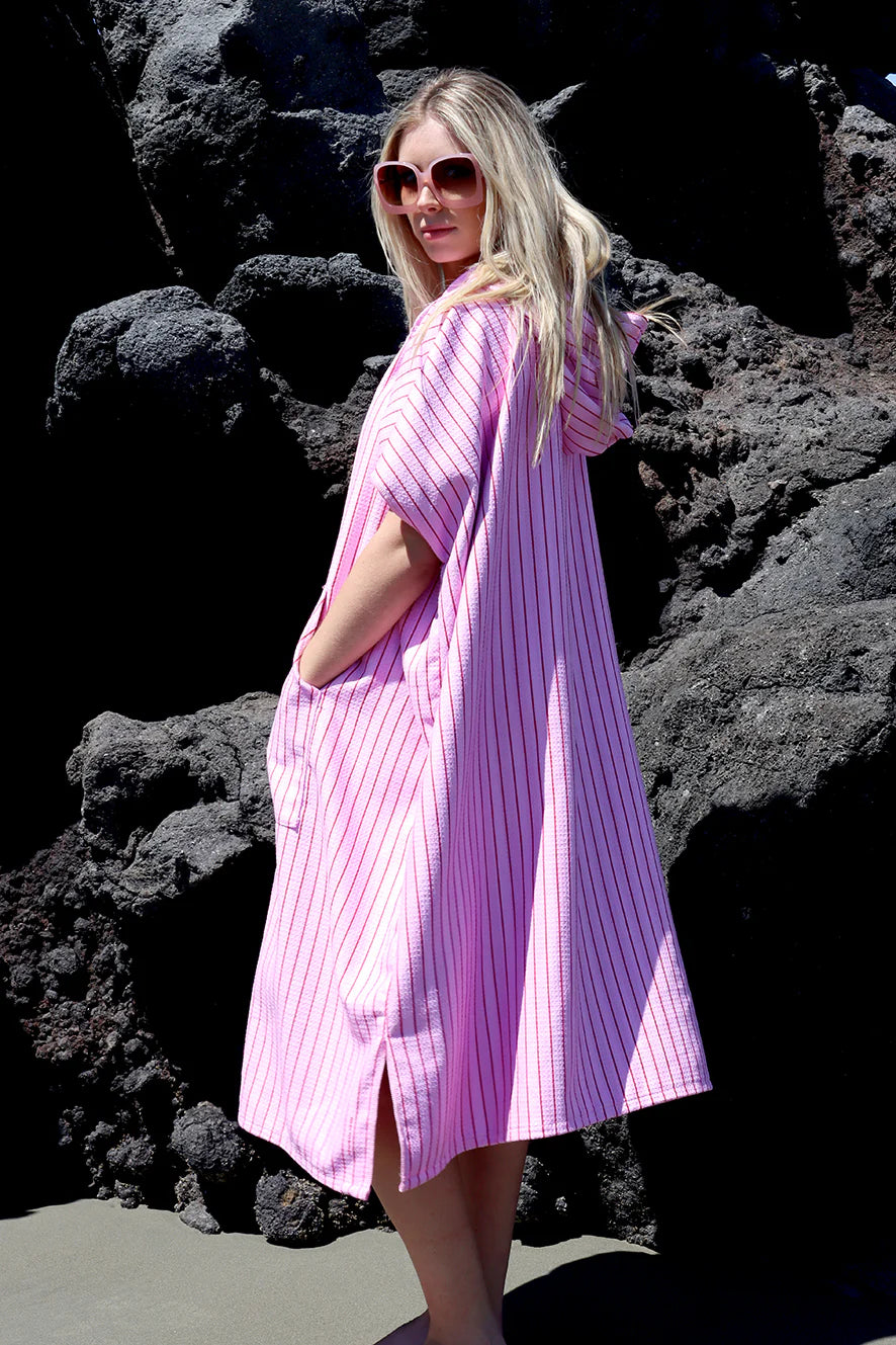 Dark Hampton Hooded Towel The Sag Harbour Pink