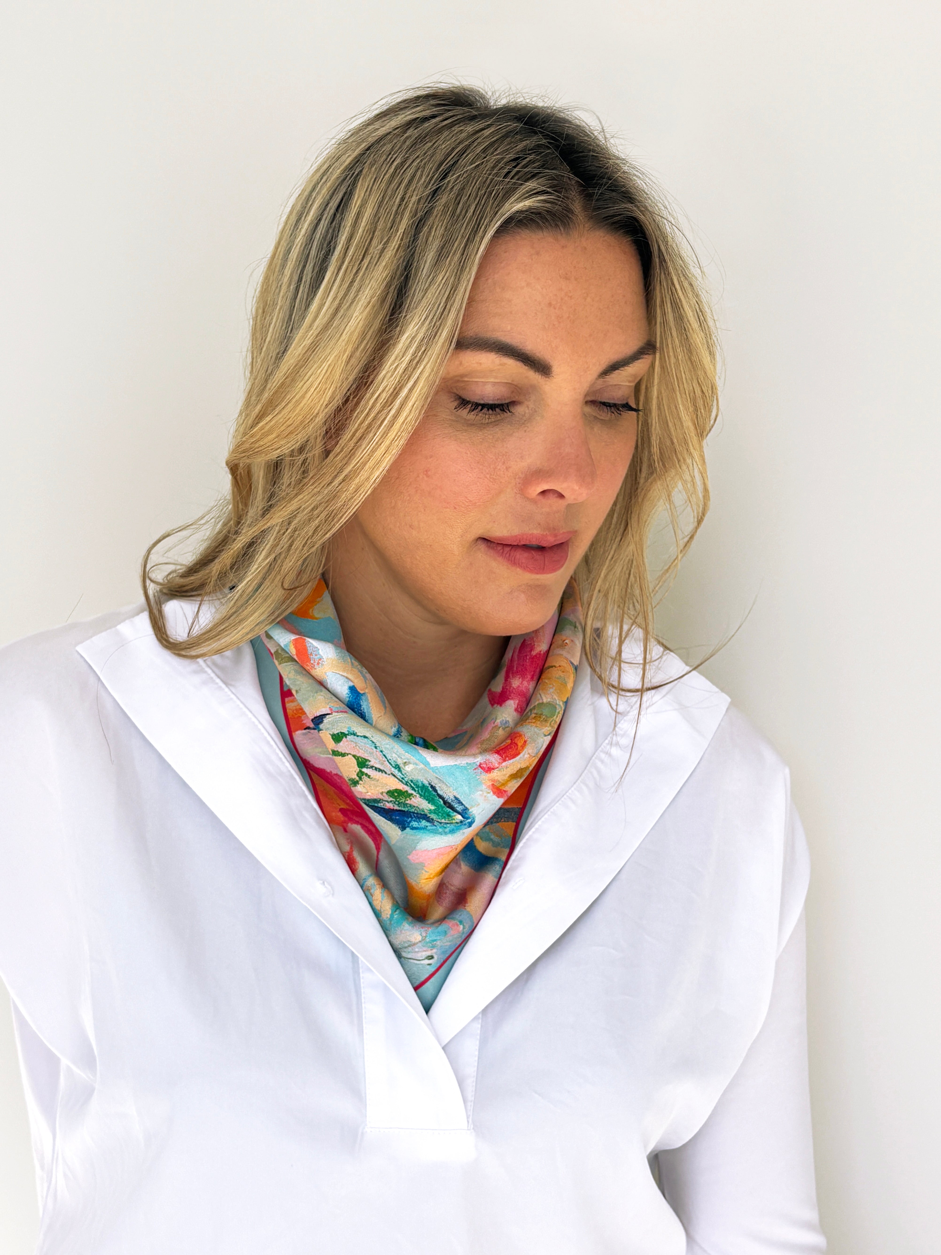 Dark Hampton Petite Silk Scarf Finn