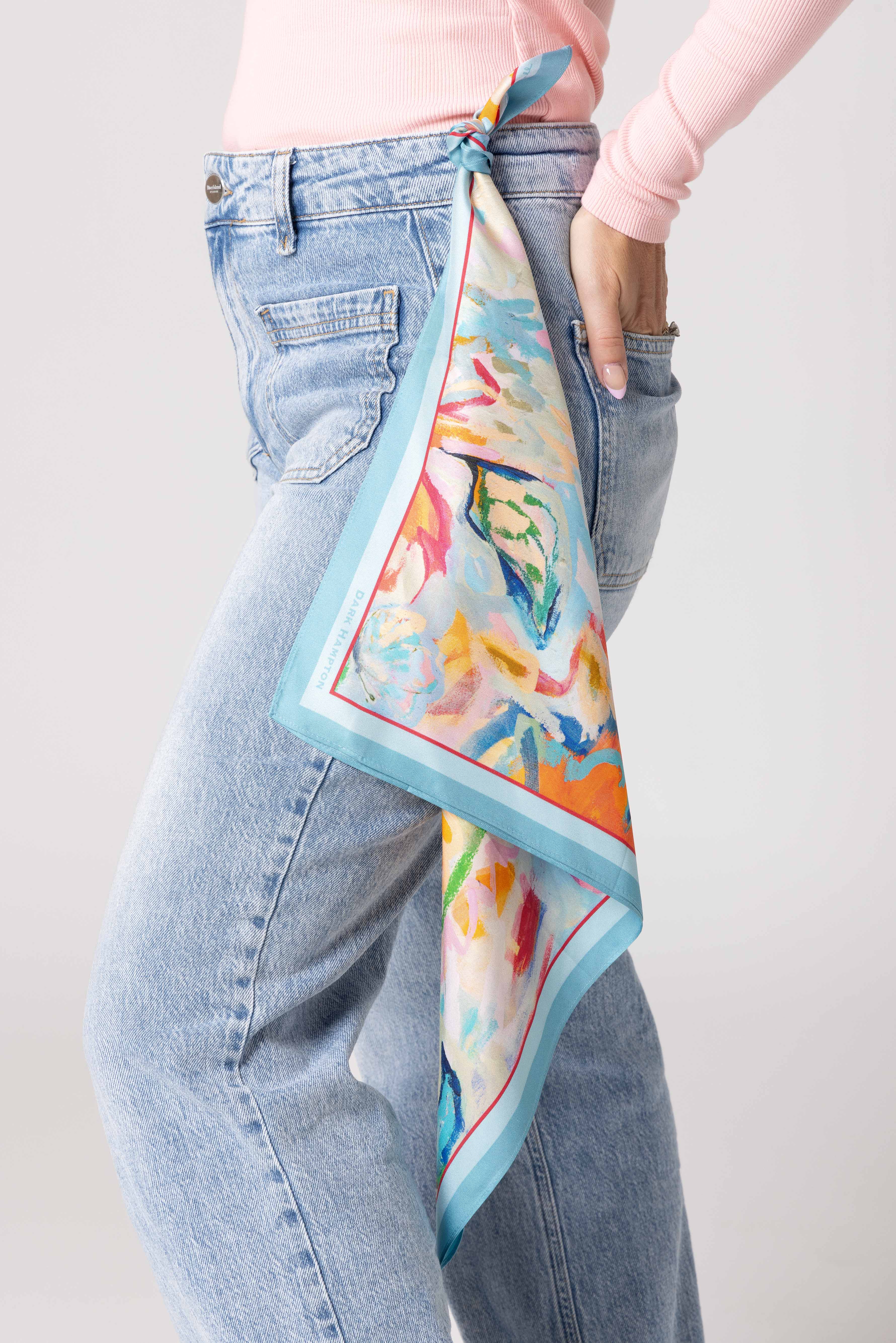 Dark Hampton Petite Silk Scarf Finn