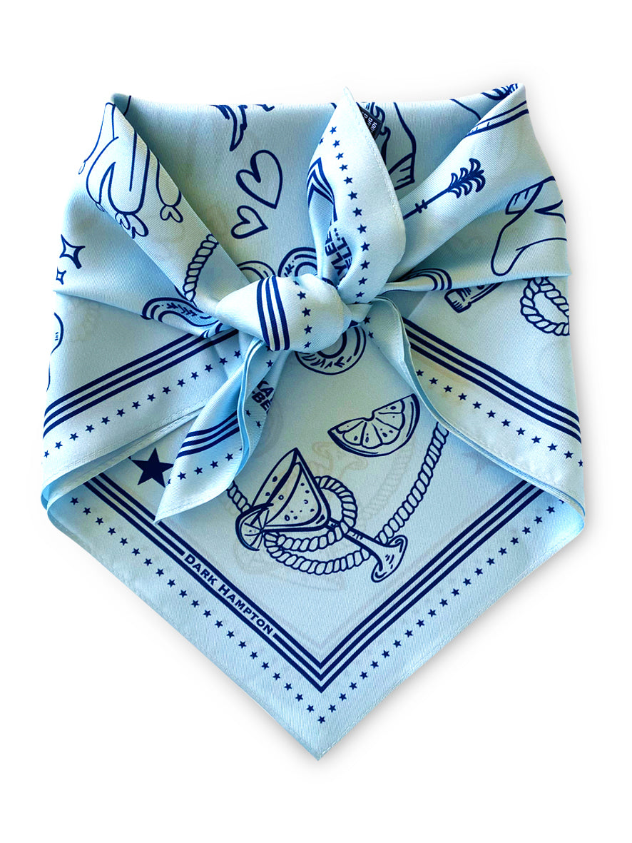Dark Hampton Petite Silk Scarf Cowboy Up