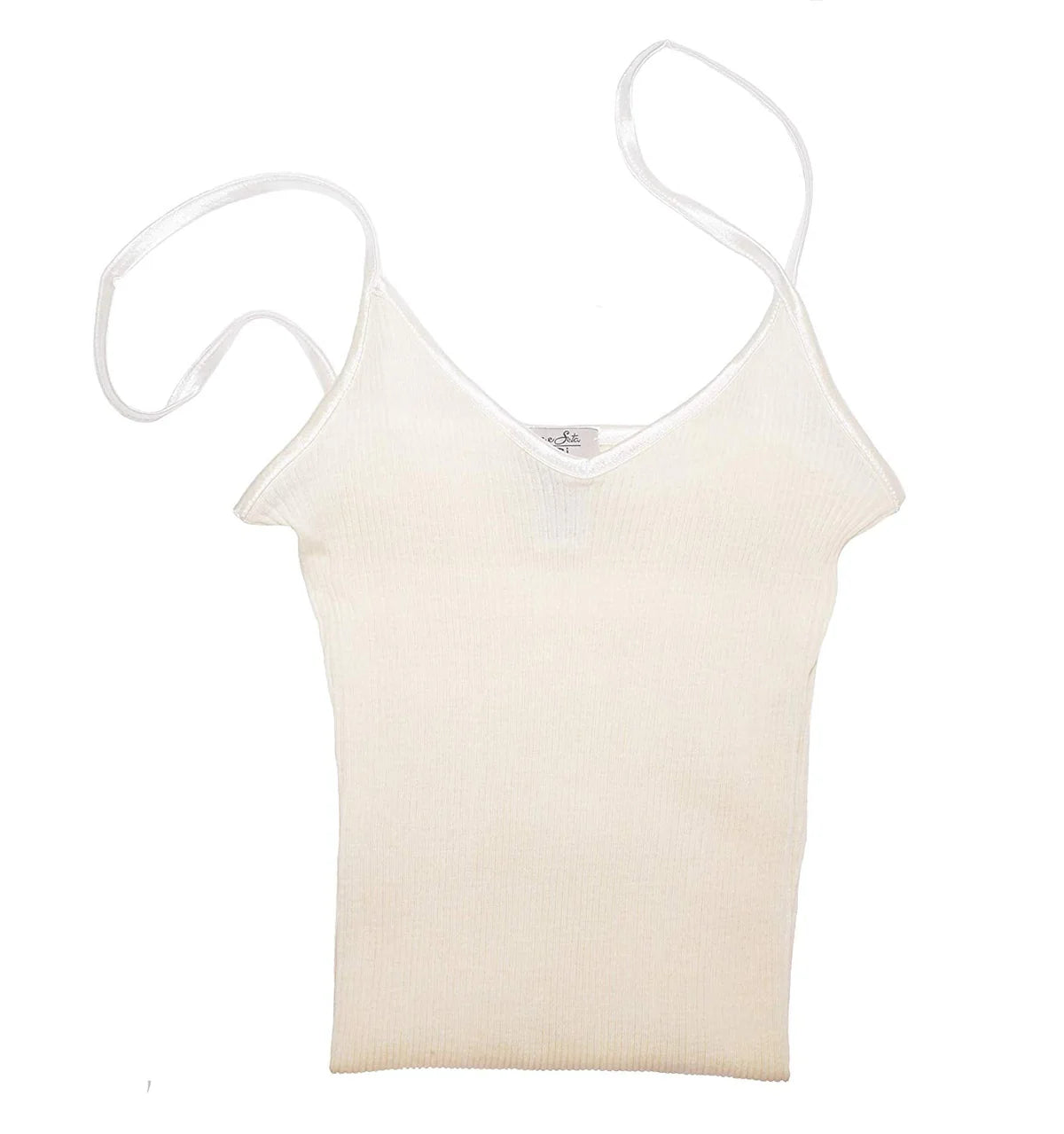 EGi 1407 Wool Silk Camisole Bianco