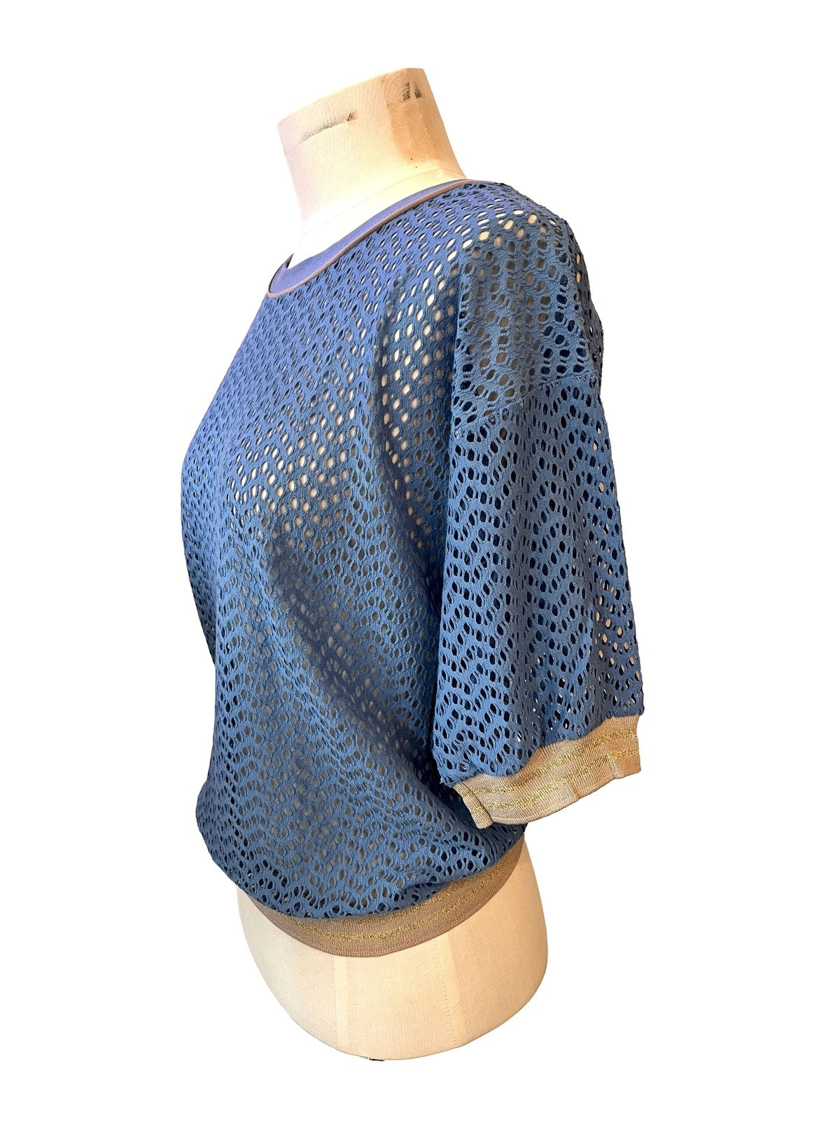 EGi 5015 Cut Out Cotton Tee Azure