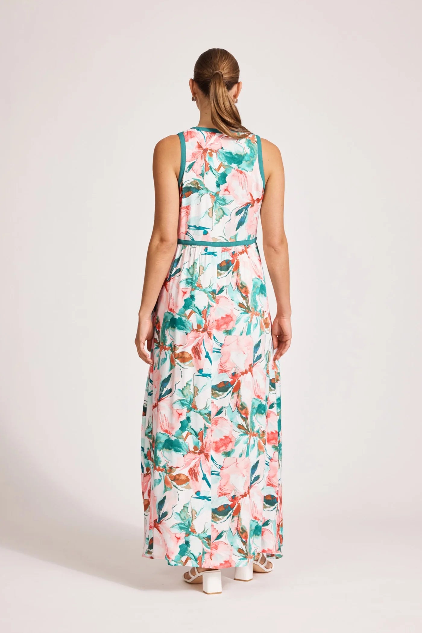 Eb & Ive Alegria Spliced Maxi Dress Estate Teal