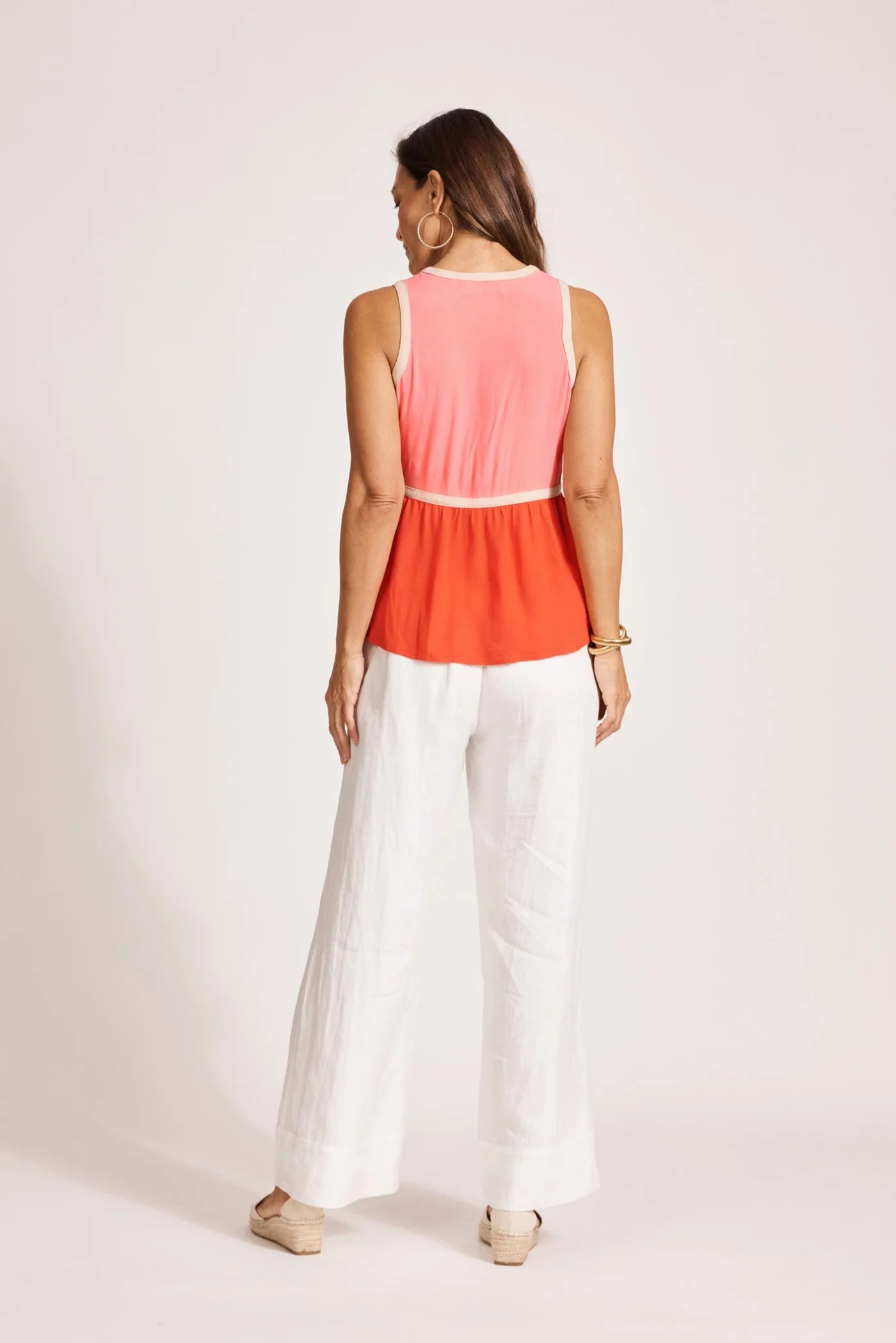 Eb & Ive Alegria Spliced Tank - Cameo/Coral