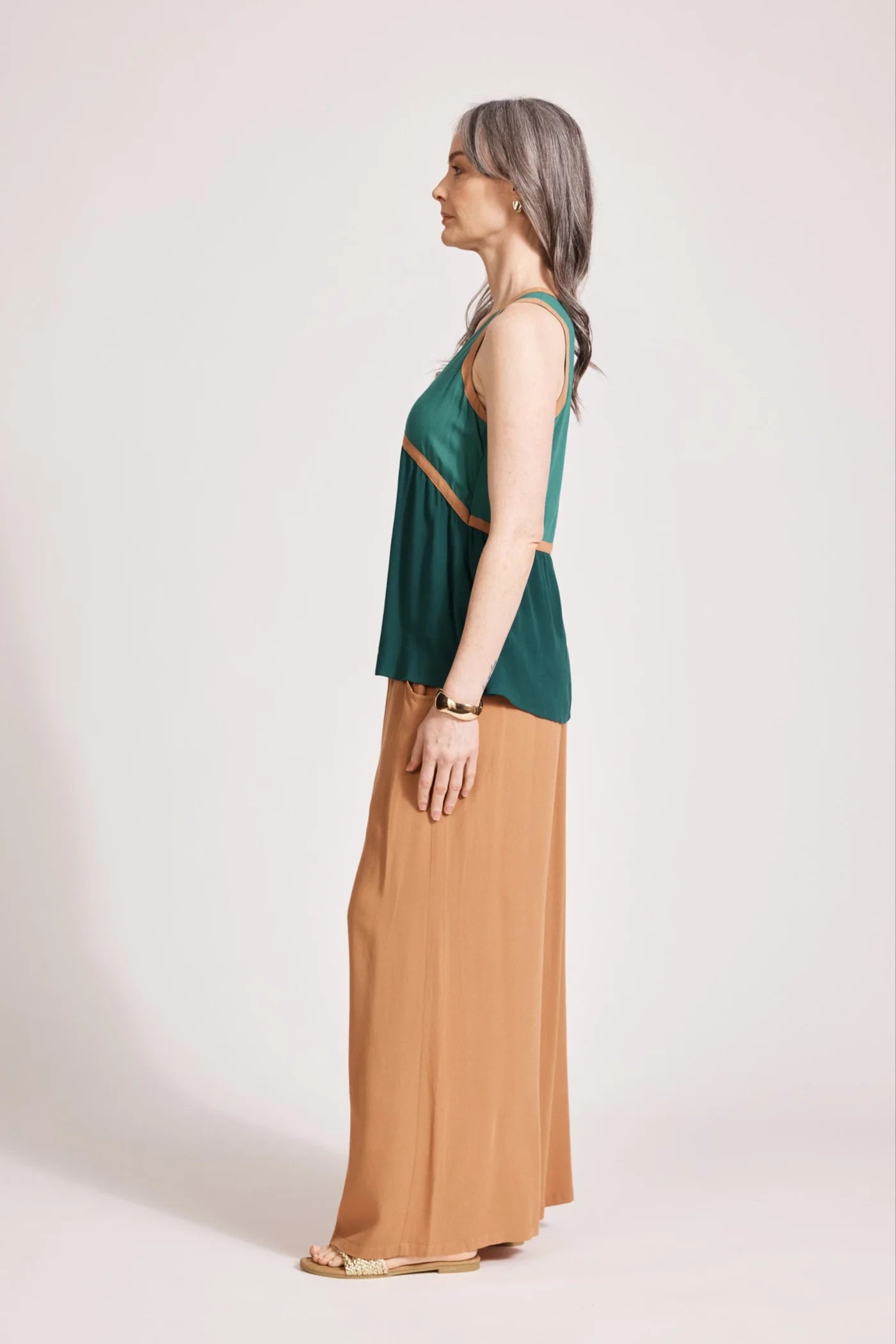 Eb & Ive Alegria Spliced Tank - Teal/Lagoon