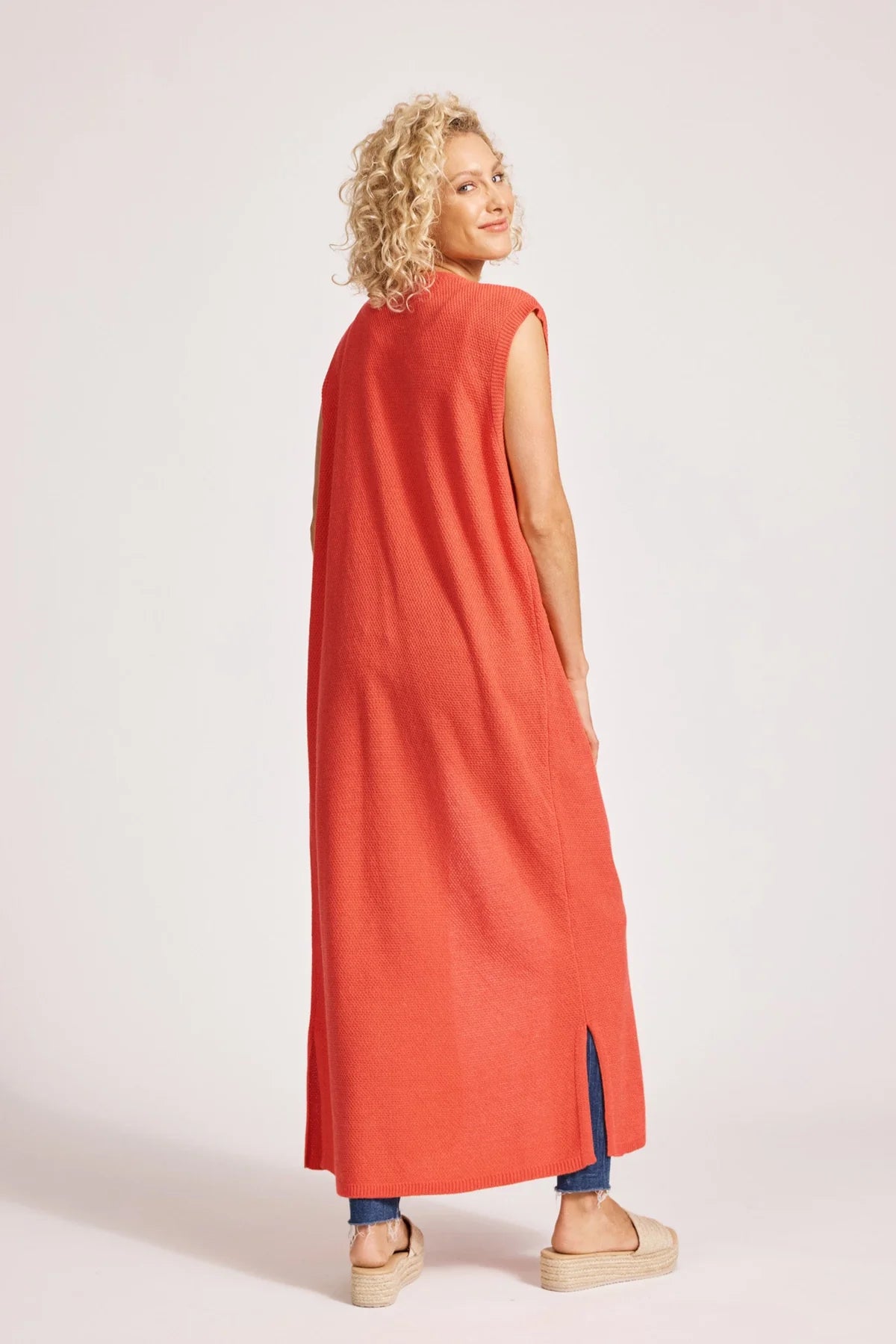 Eb & Ive Artemis Knit Vest Coral