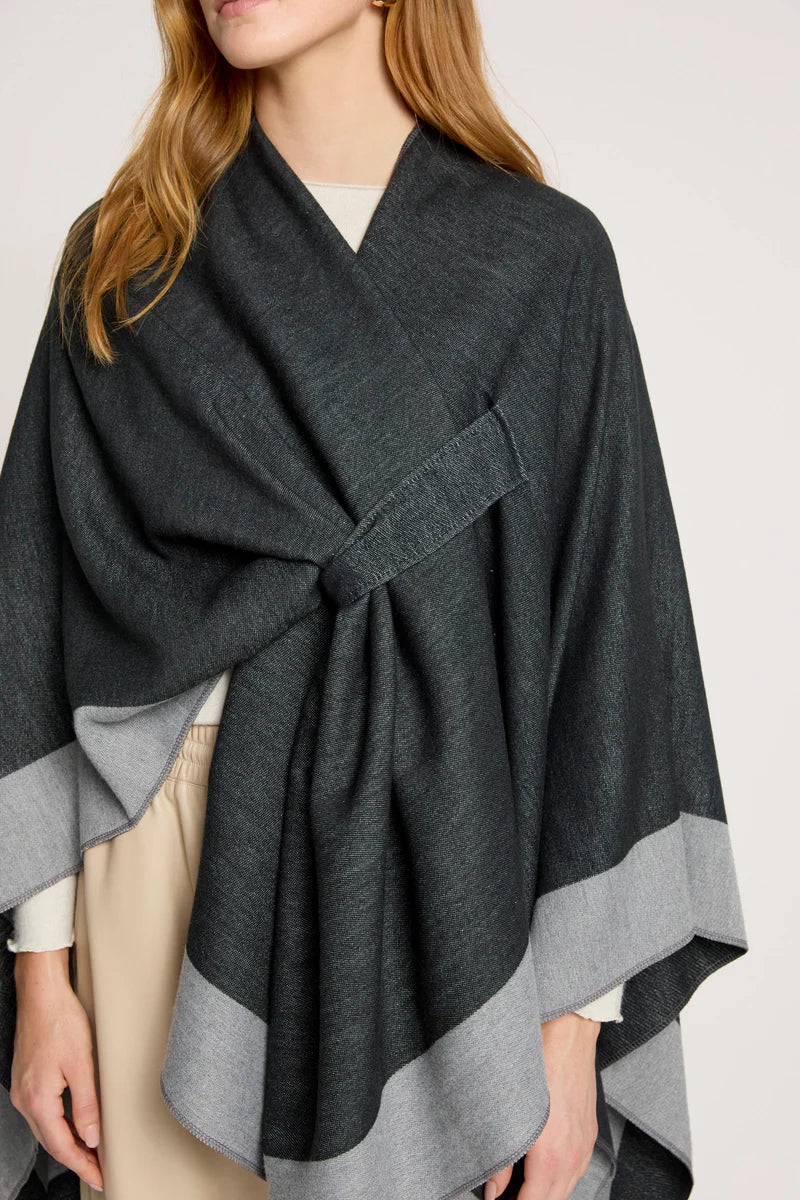 Eb & Ive Ayla Cape One Size Char Grey