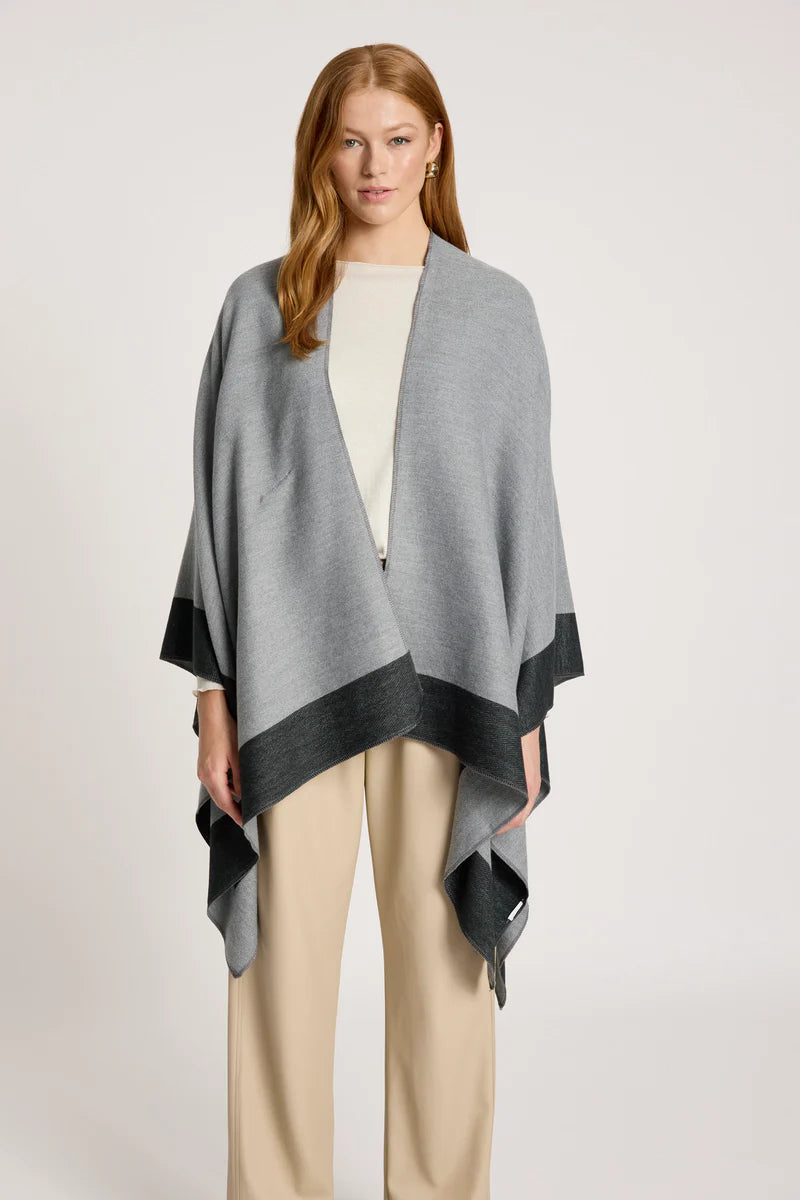Eb & Ive Ayla Cape One Size Char Grey