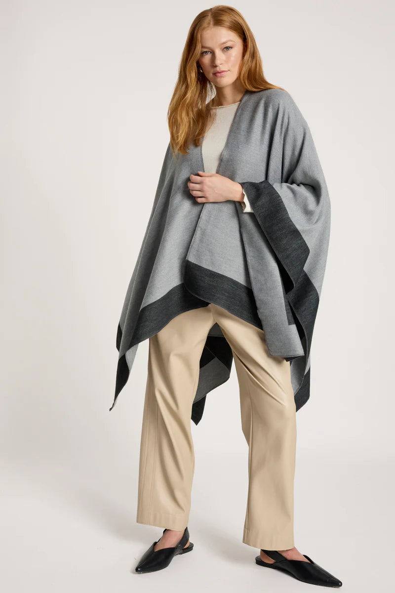 Eb & Ive Ayla Cape One Size Char Grey