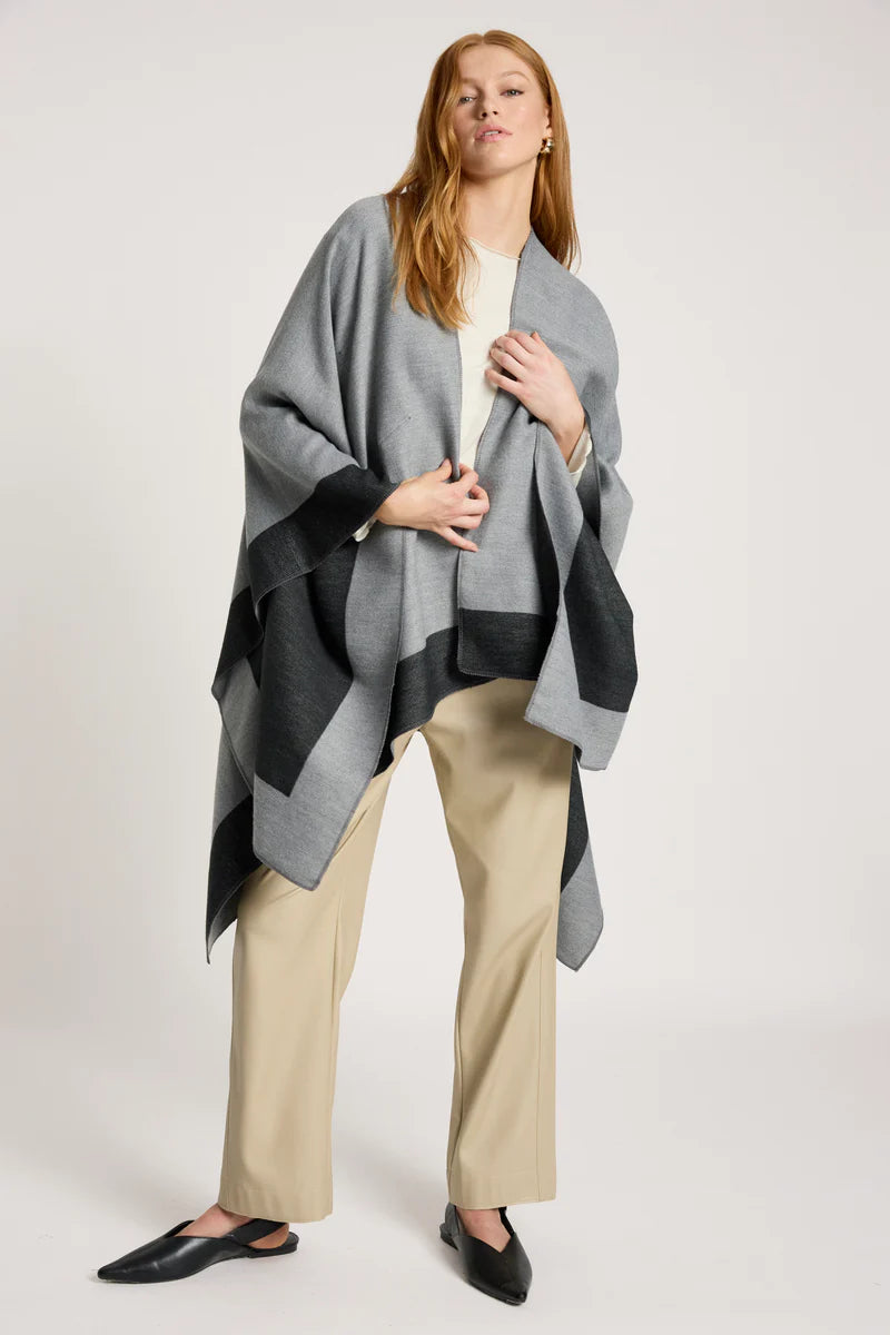Eb & Ive Ayla Cape One Size Char Grey