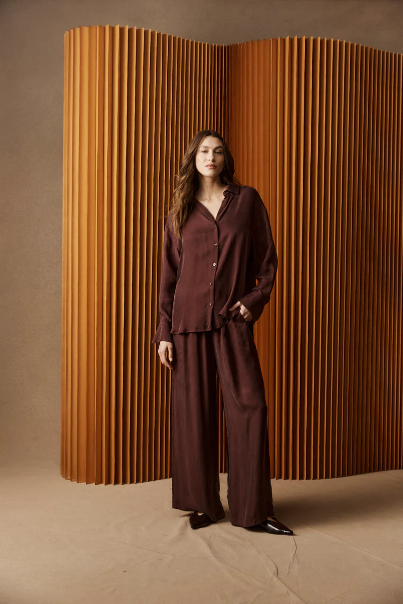 Eb & Ive Callista Shirt Mahogany