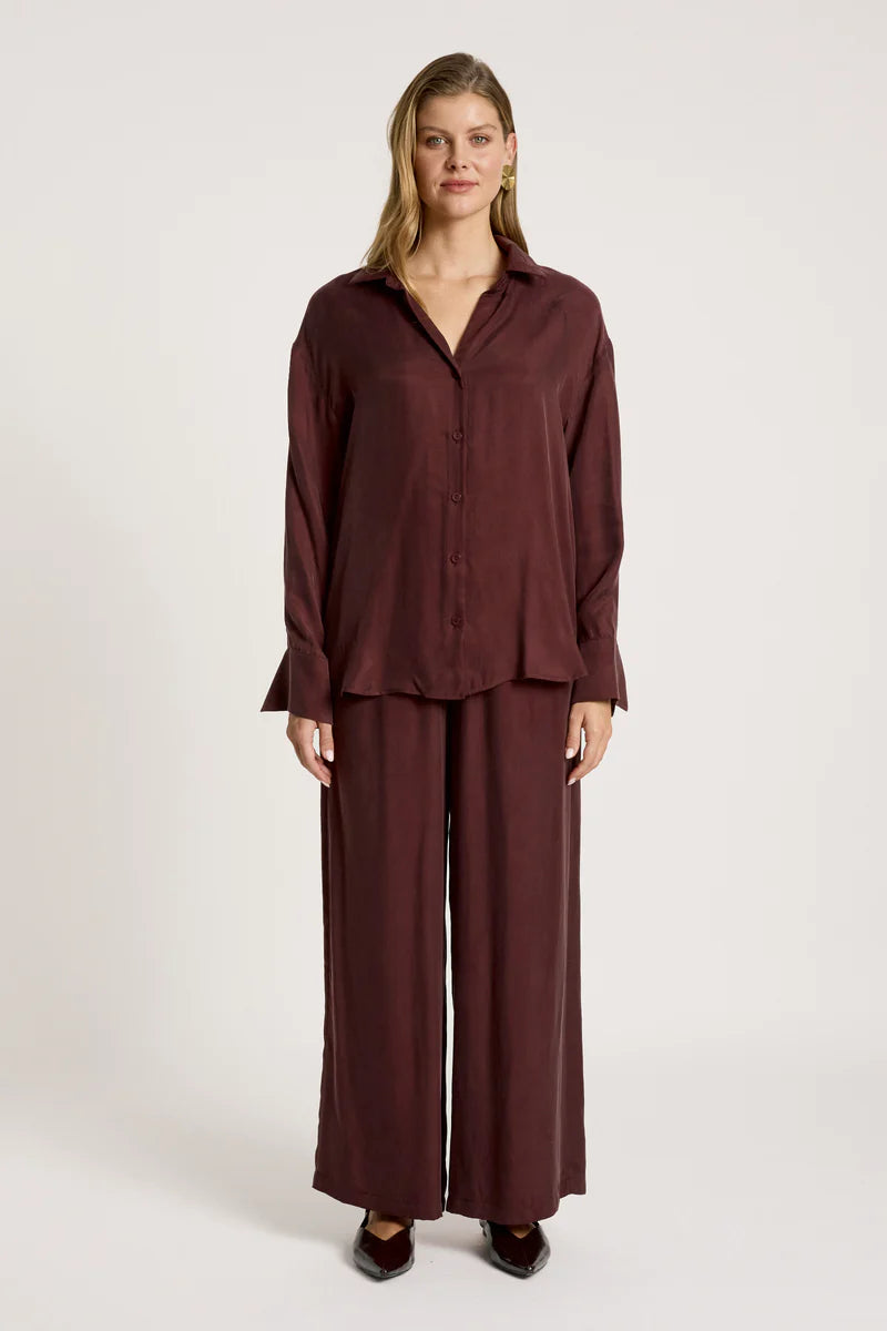 Eb & Ive Callista Shirt Mahogany