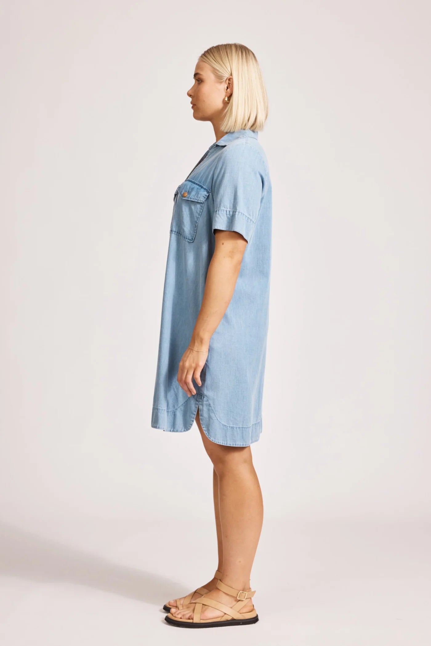 Eb & Ive Melenia Denim Shirt Dress Denim