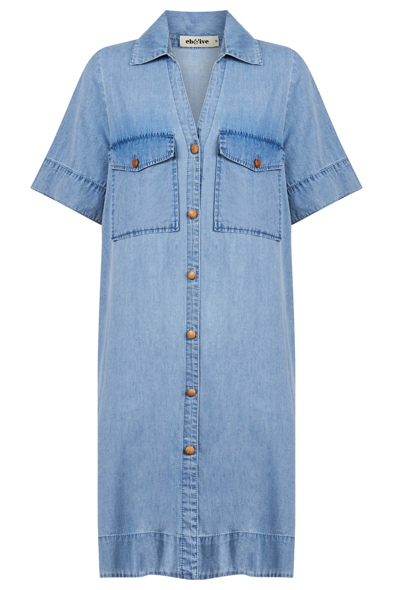 Eb & Ive Melenia Denim Shirt Dress Denim