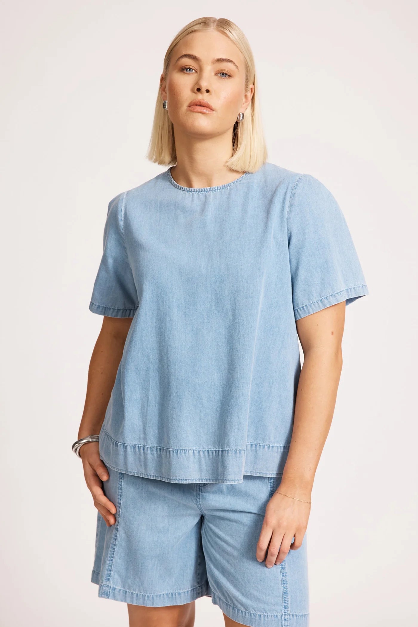 Eb & Ive Melenia Denim Top Denim