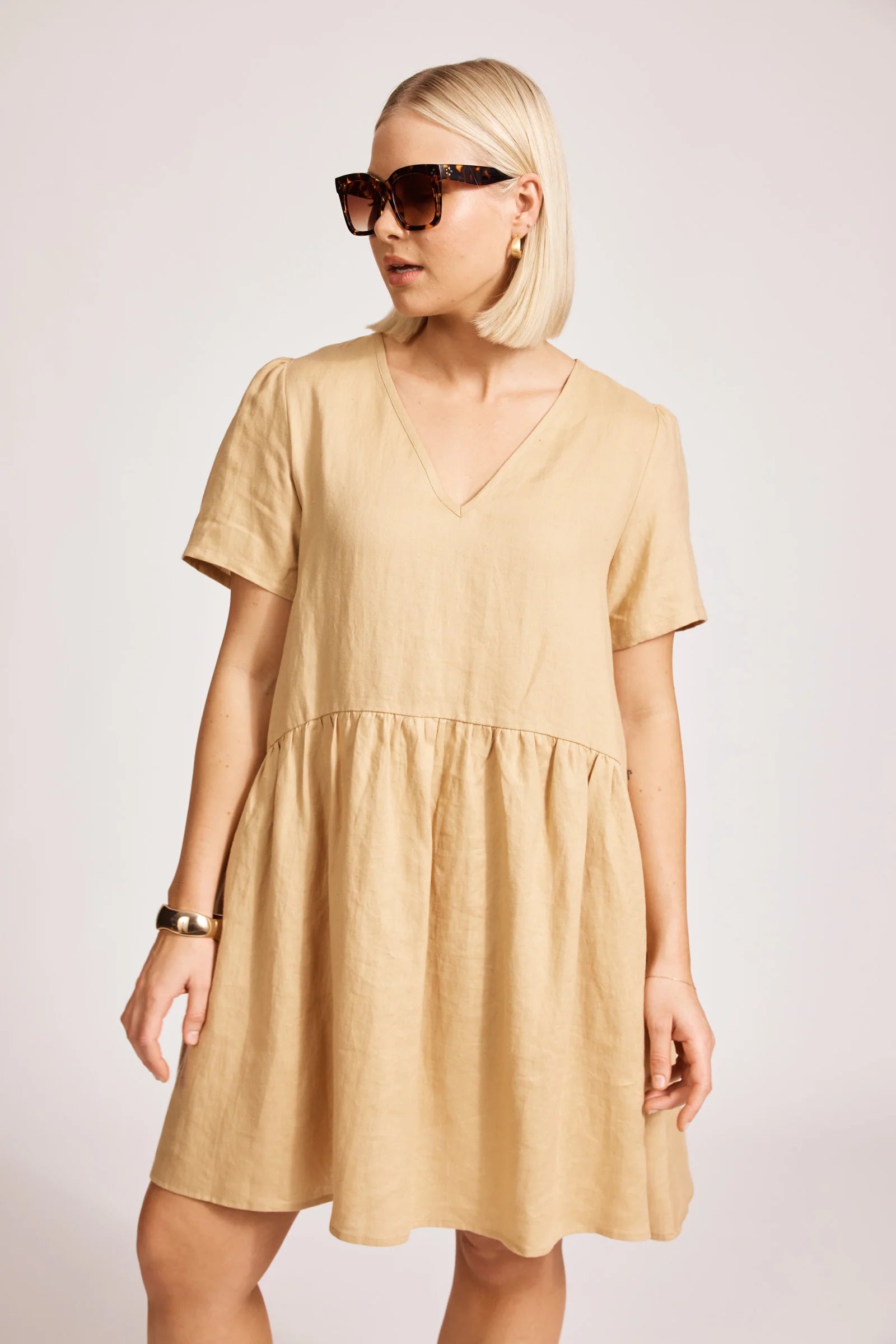 Eb & Ive Miramar Midi Dress Camel