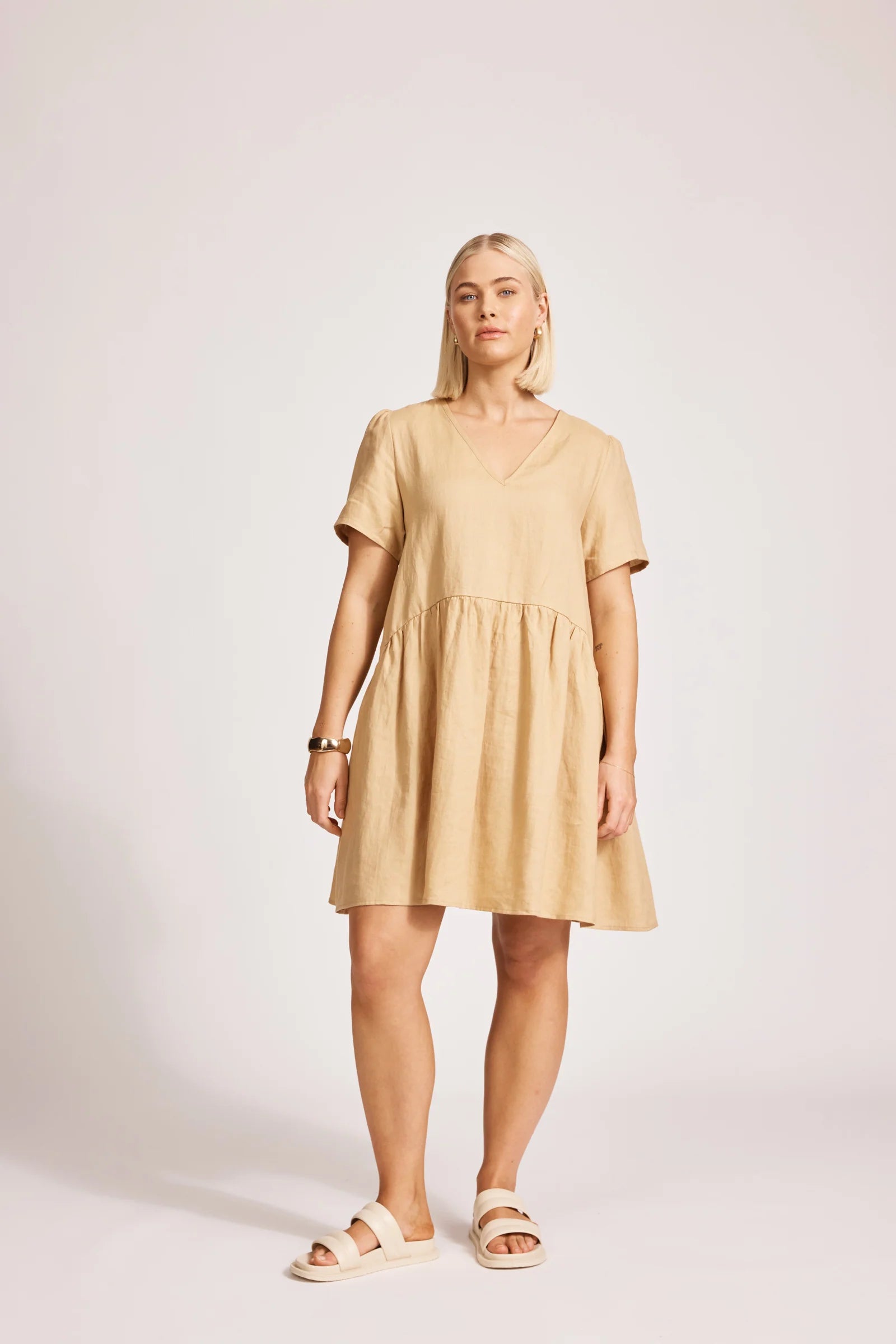 Eb & Ive Miramar Midi Dress Camel