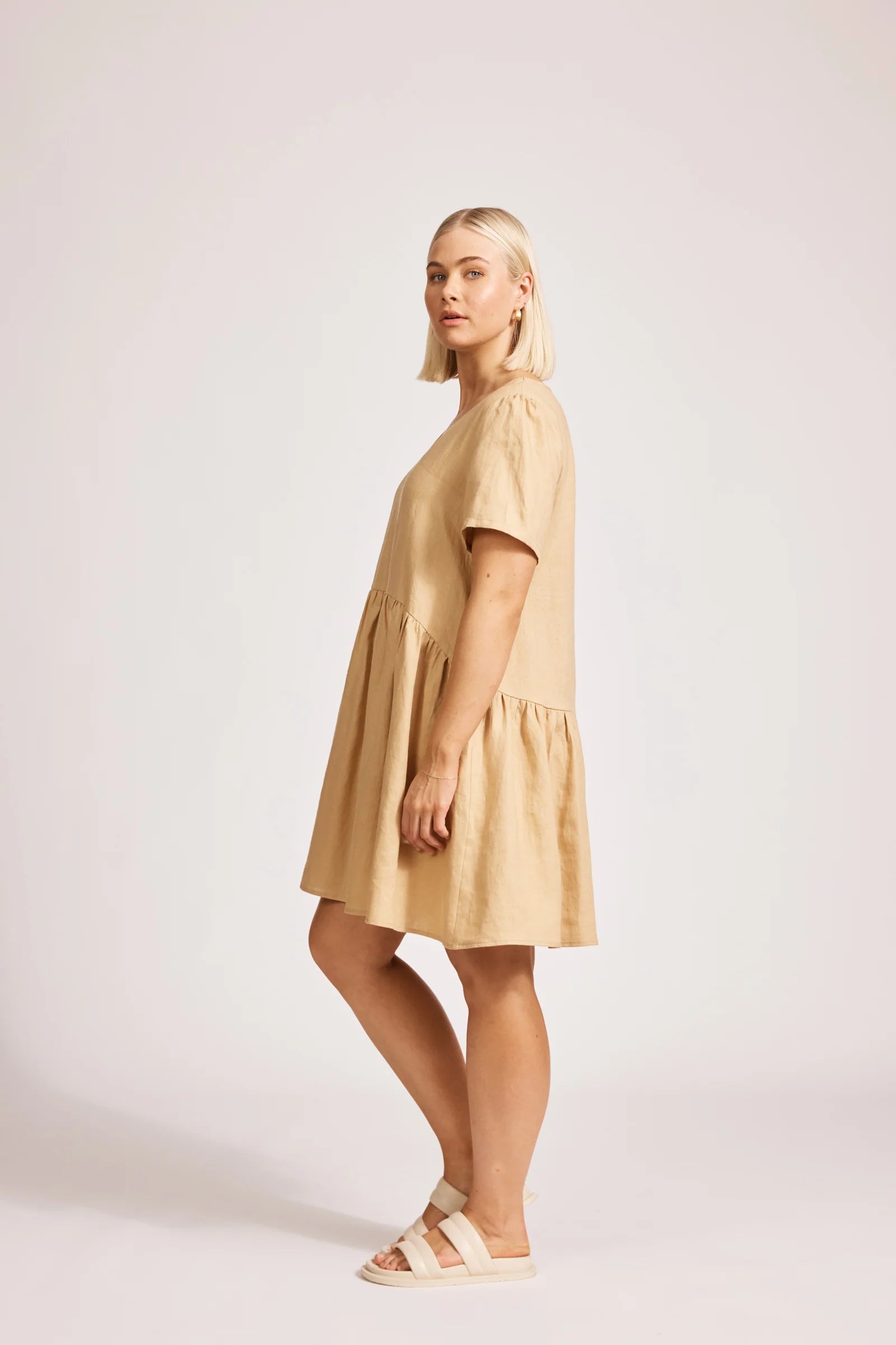 Eb & Ive Miramar Midi Dress Camel