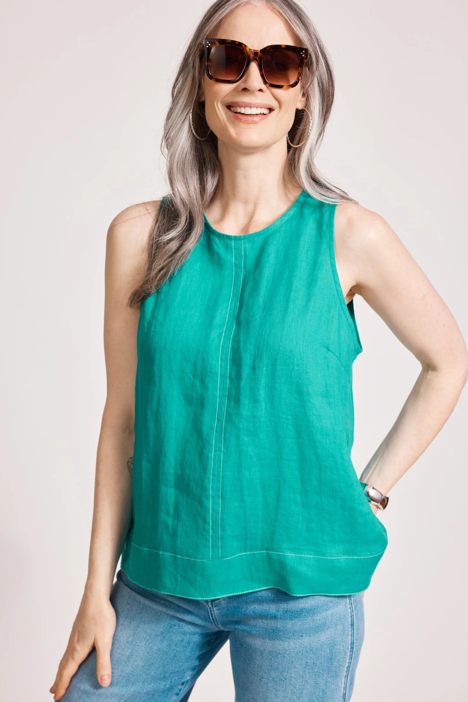 Eb & Ive Miramar Tank Top - Lagoon