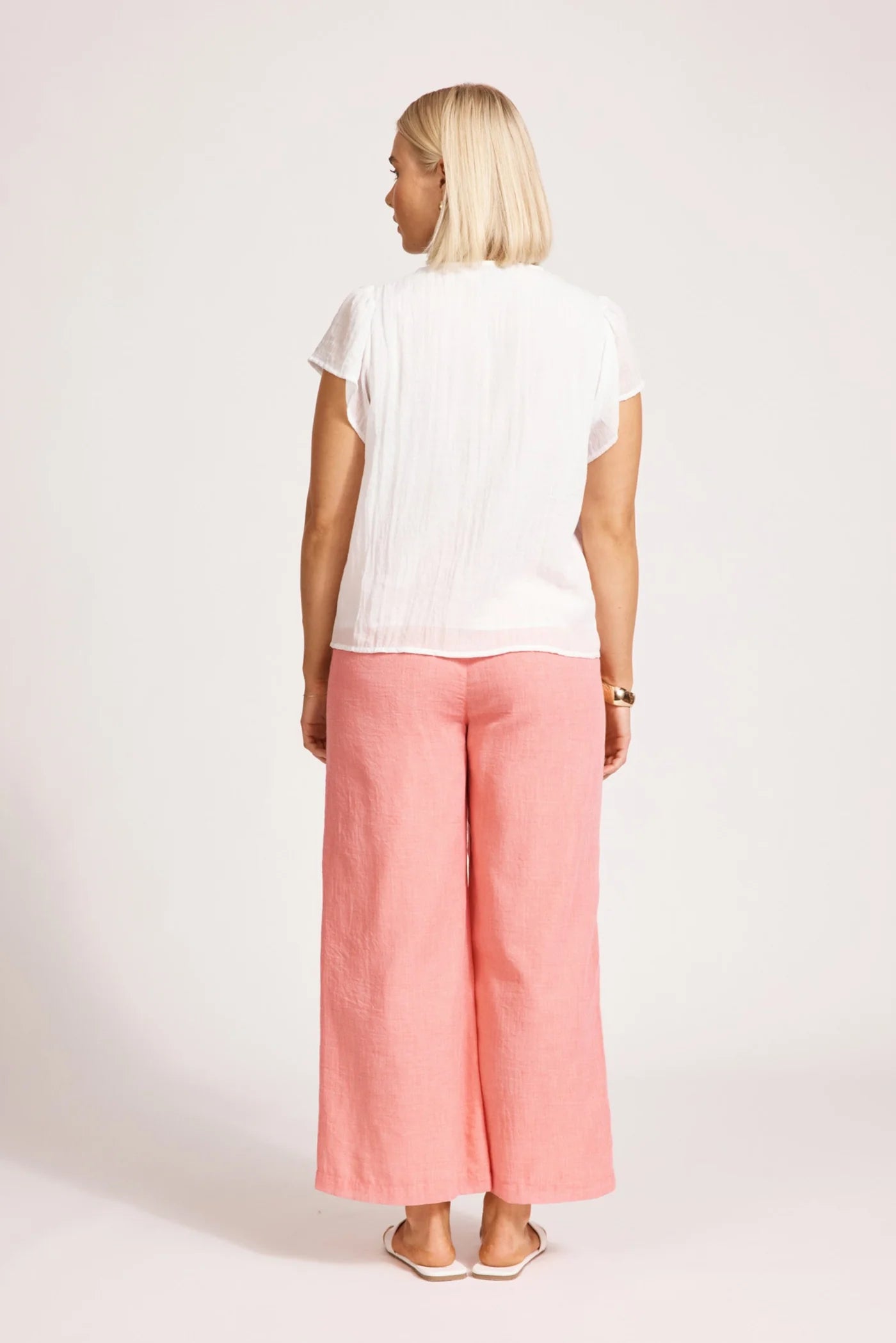 Eb & Ive Orsula Button Top White