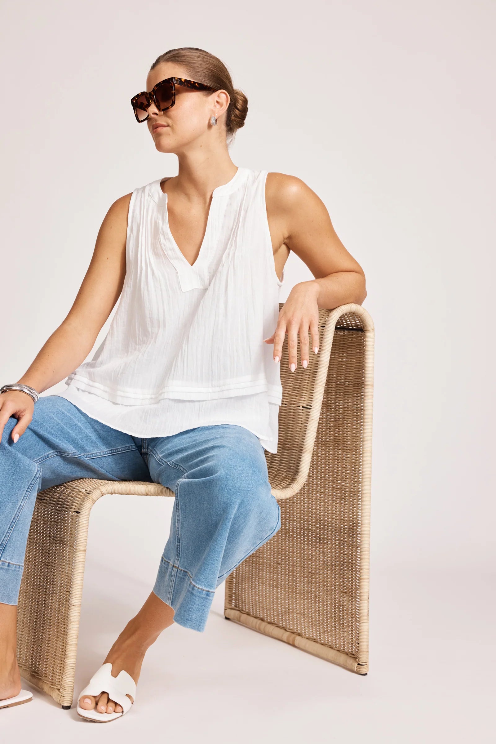 Eb & Ive Orsula Tank White