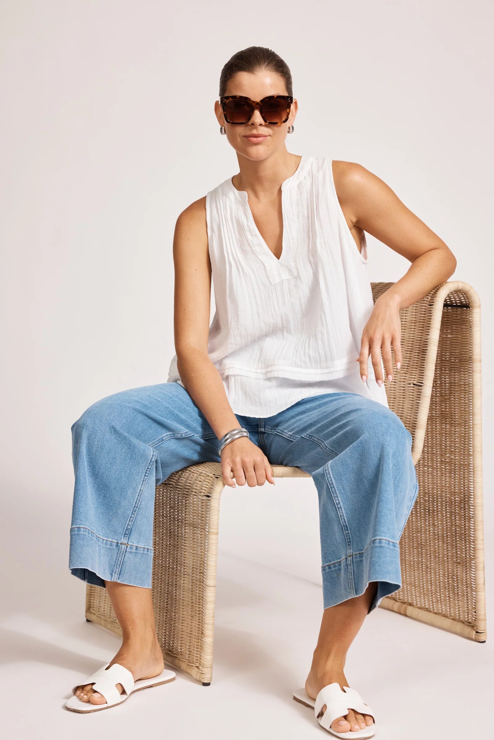 Eb & Ive Orsula Tank White