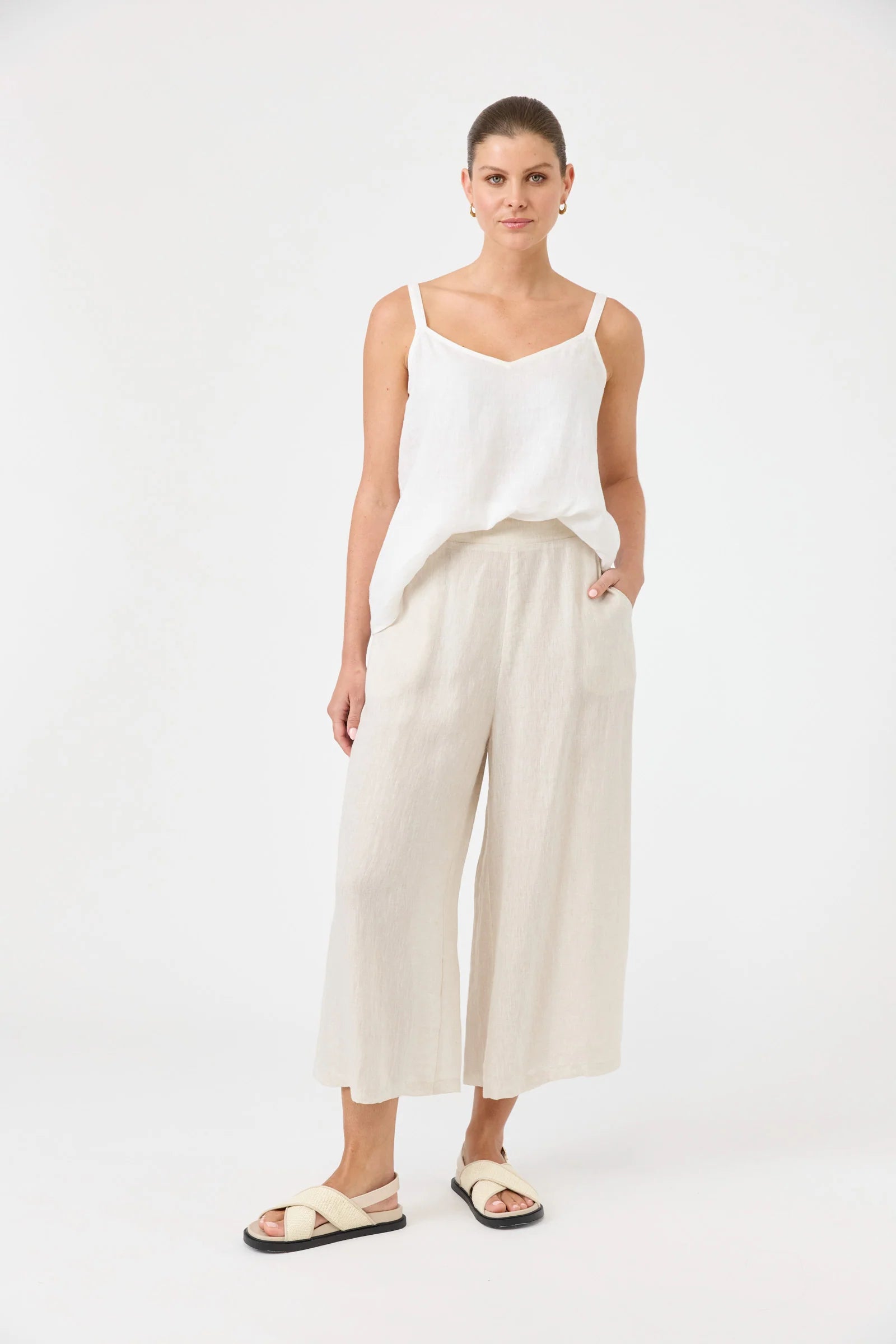 Eb & Ive Studio Crop Pant Tusk