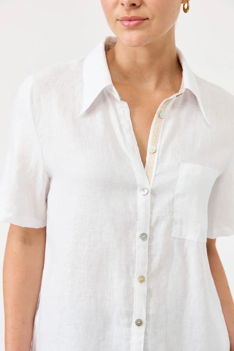 Eb & Ive Studio Short Sleeve Shirt White